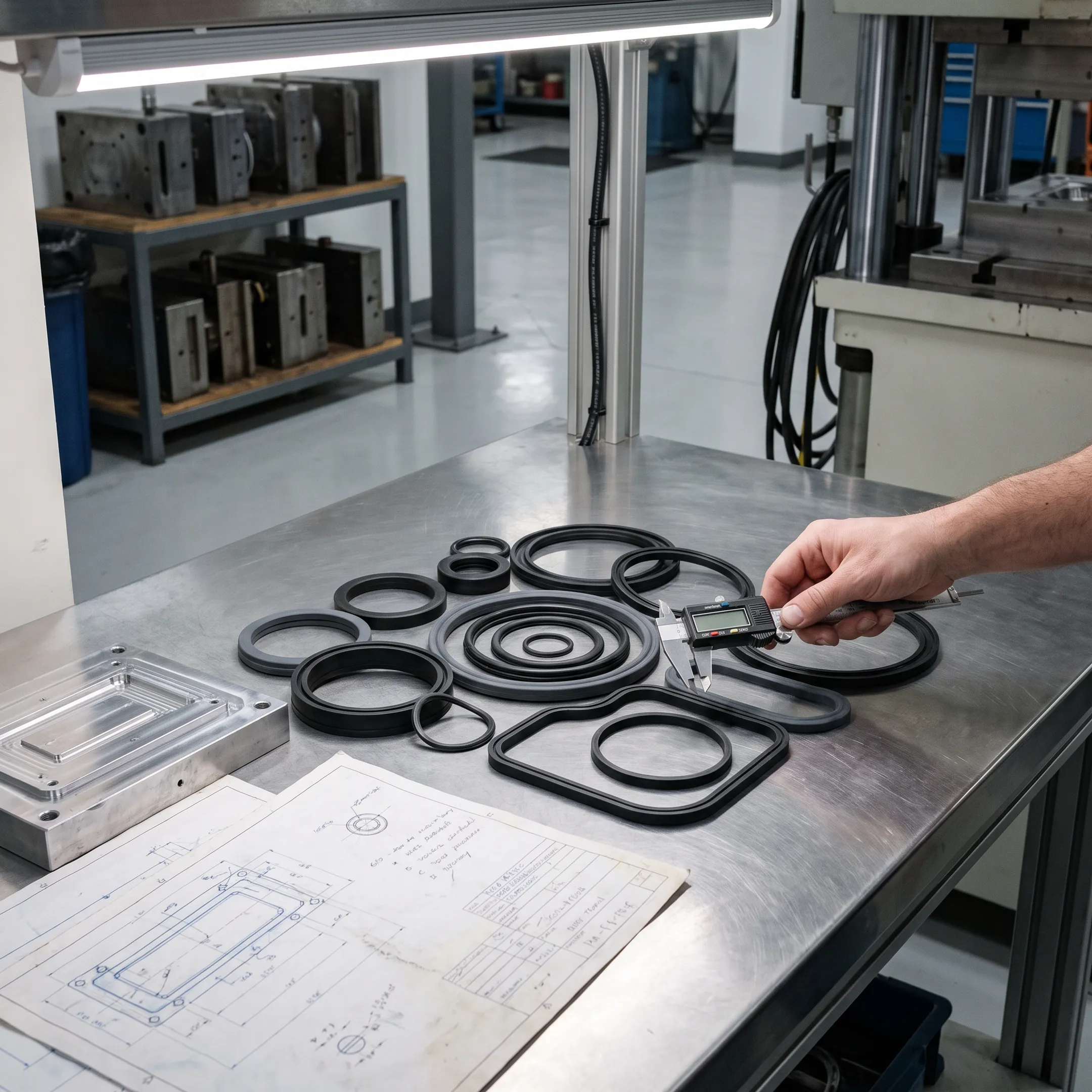 Engineered custom rubber parts production