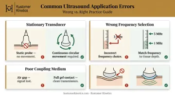 Three most common therapeutic ultrasound misapplication errors and correct techniques