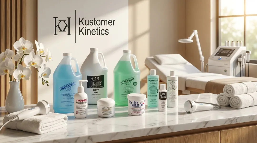 Kustomer Kinetics Ultra Gel and Sonic Scan professional ultrasound couplant products