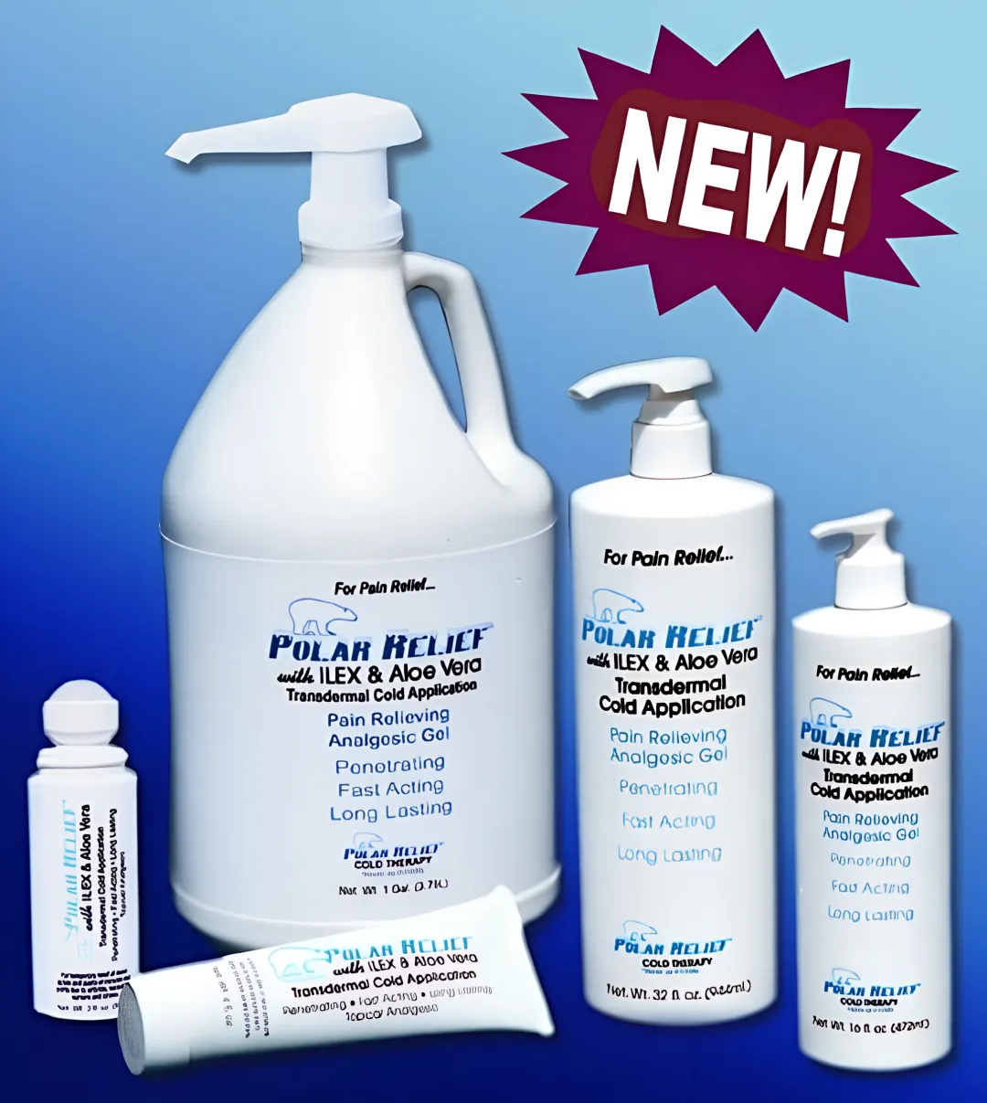Polar Relief® — Fast-Acting Cooling Topical Analgesic Gel for Physical Therapy & Chiropractic Clinics (Made in USA)