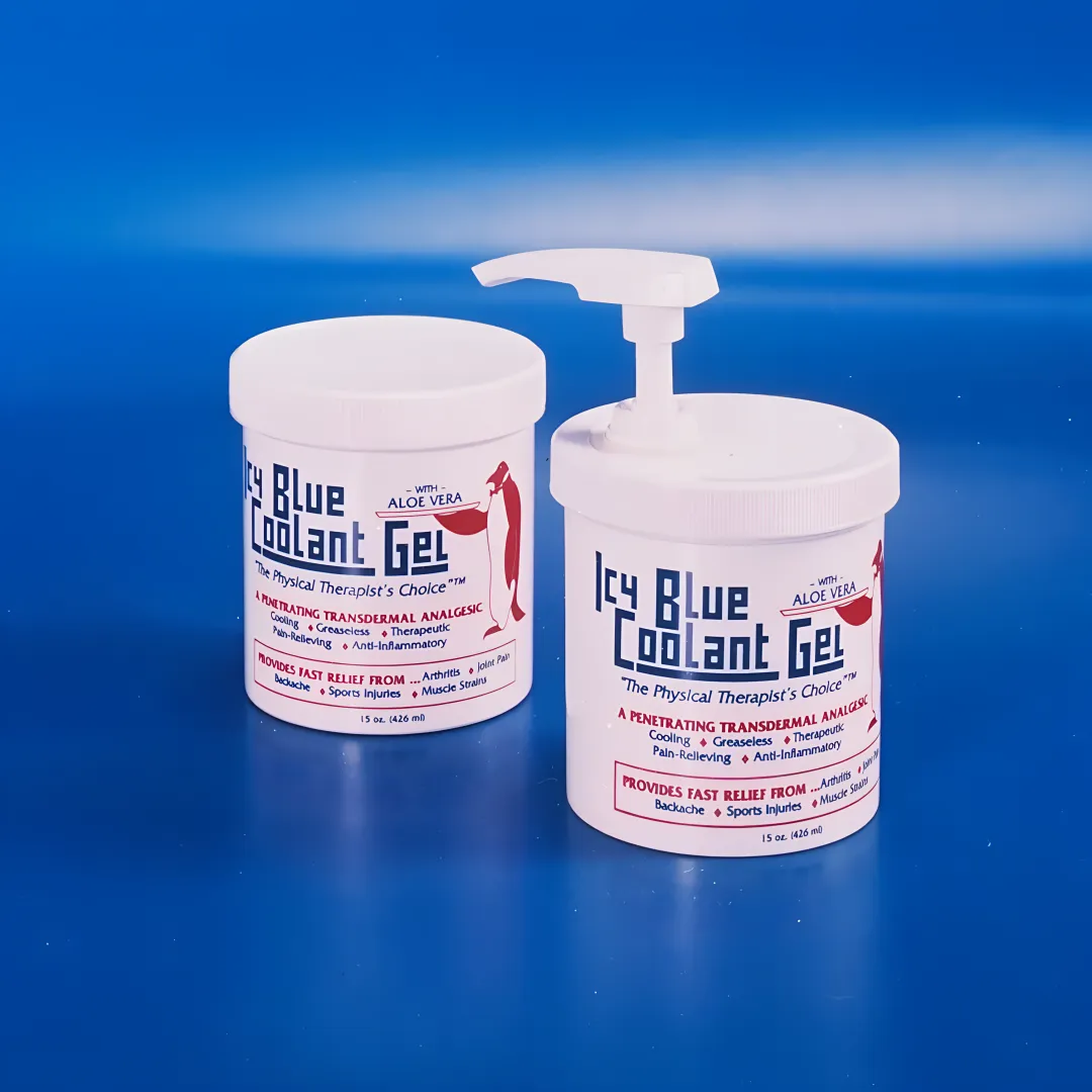 Icy Blue™ Coolant Gel — Fast-Acting Cooling Analgesic Gel for Chiropractic & PT Clinics (Made in USA) | Massage Therapy Gels