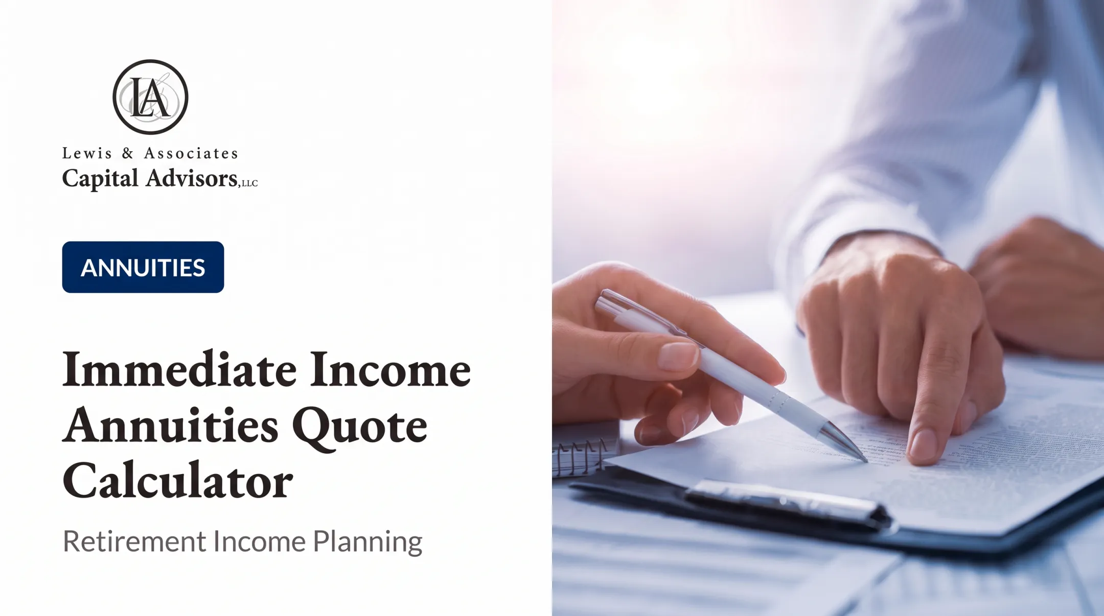 Immediate Income Annuities Quote Calculator