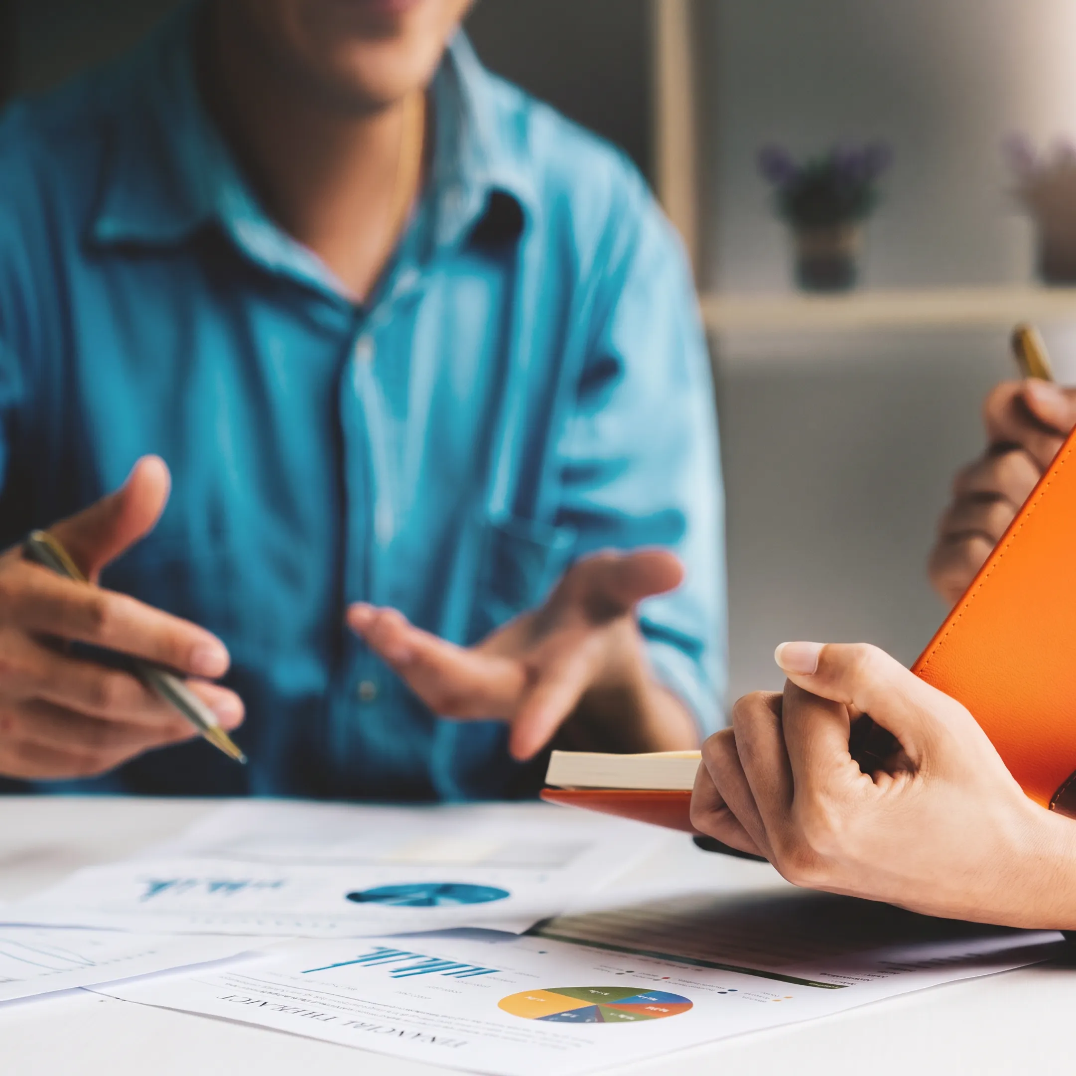Couple reviewing a personalized household financial plan with an advisor