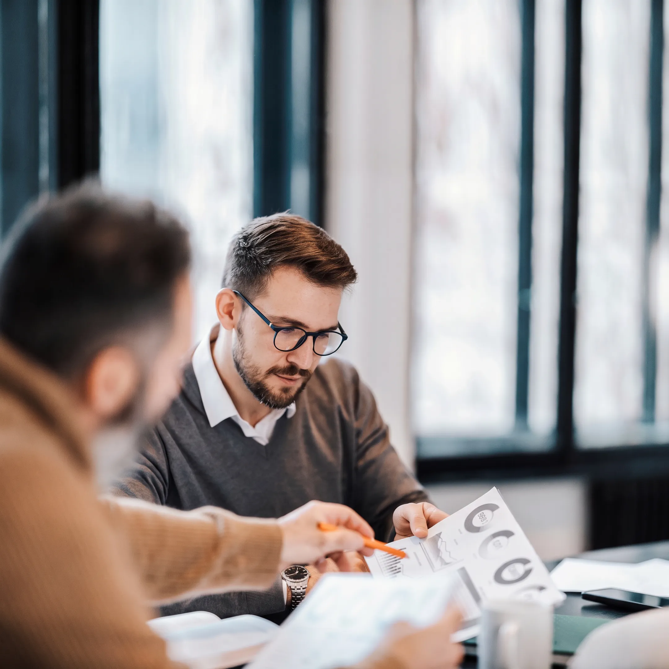 Advisor presenting a personalized wealth management strategy to a client
