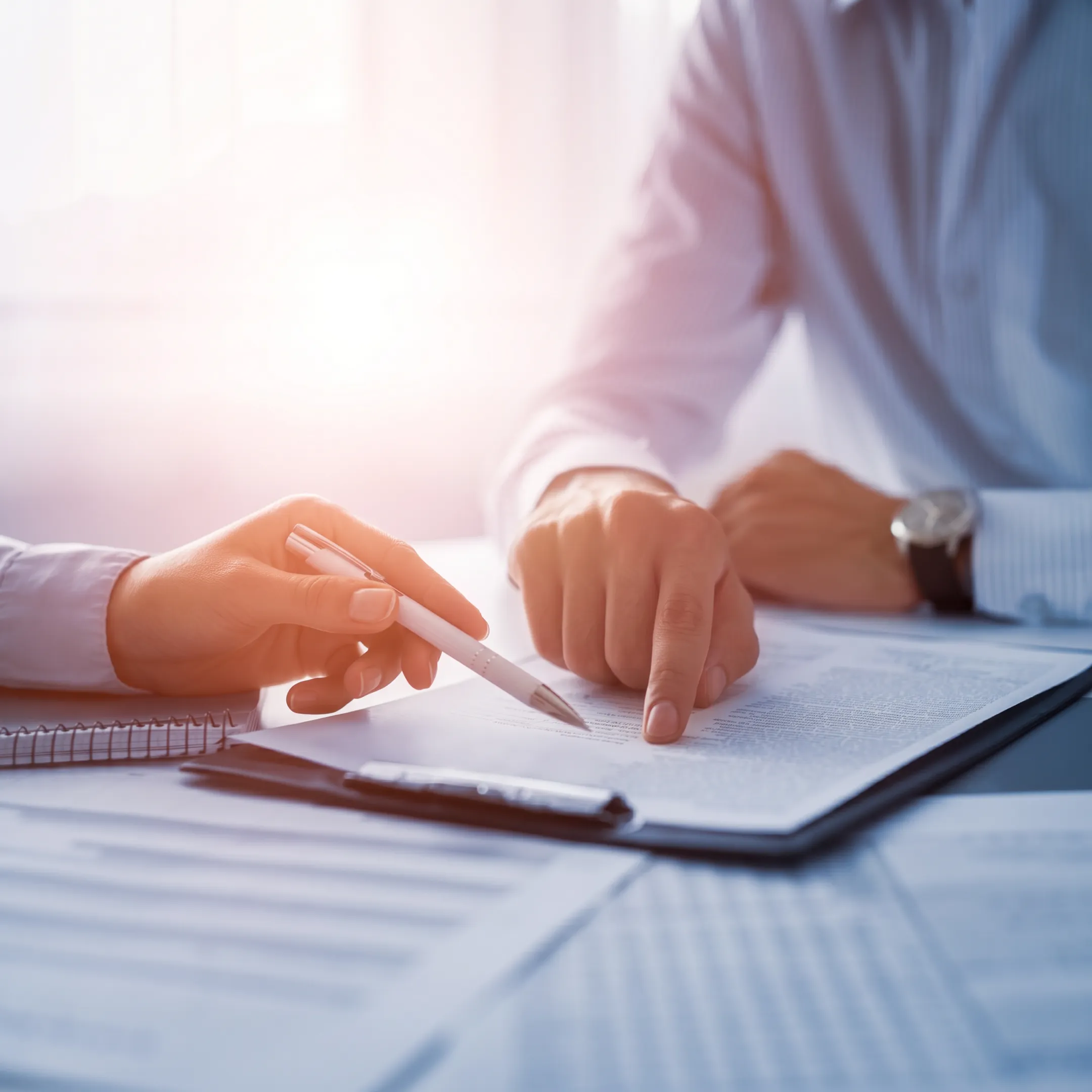 Advisor presenting retirement plan options to a small business owner