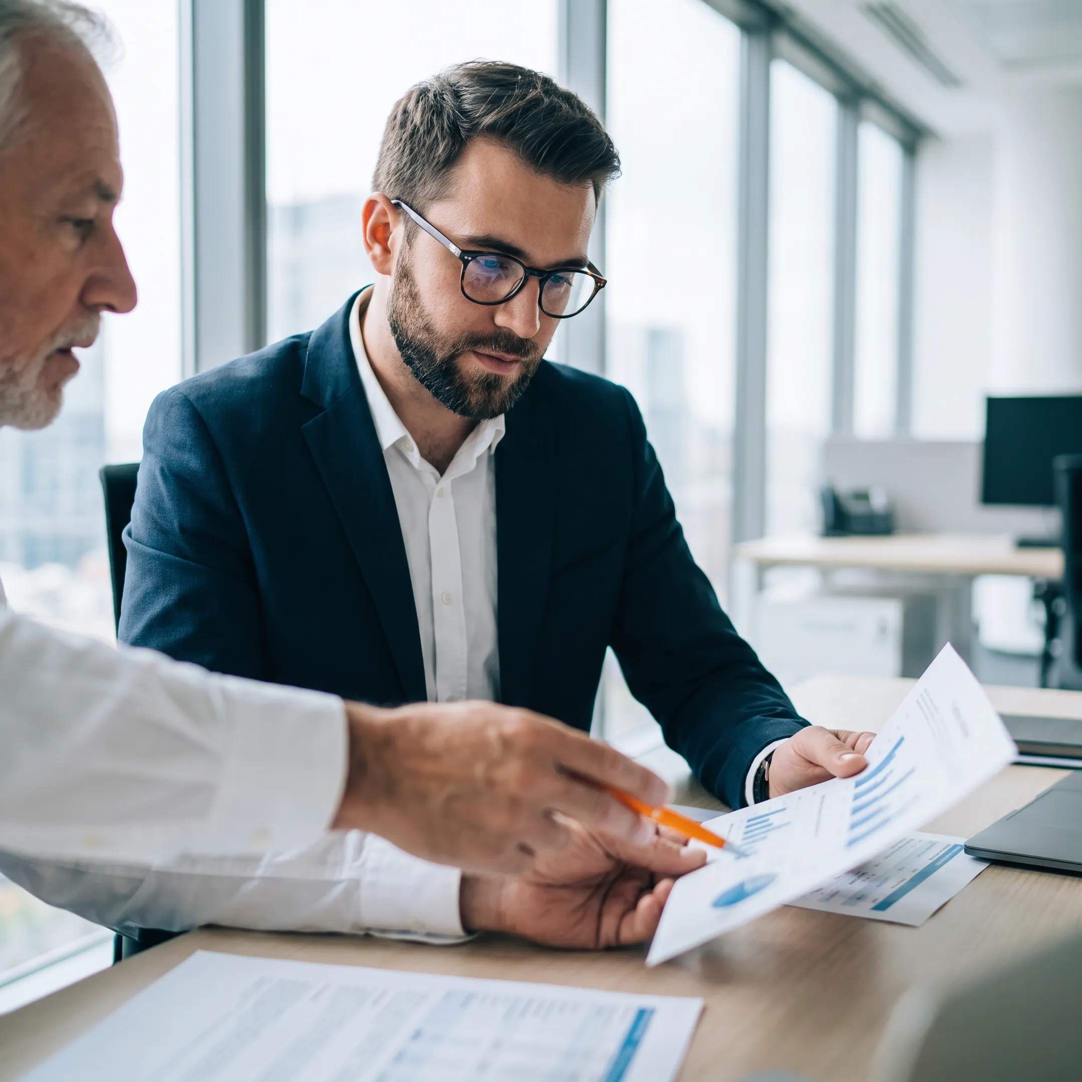Advisor explaining a personalized retirement and care planning strategy