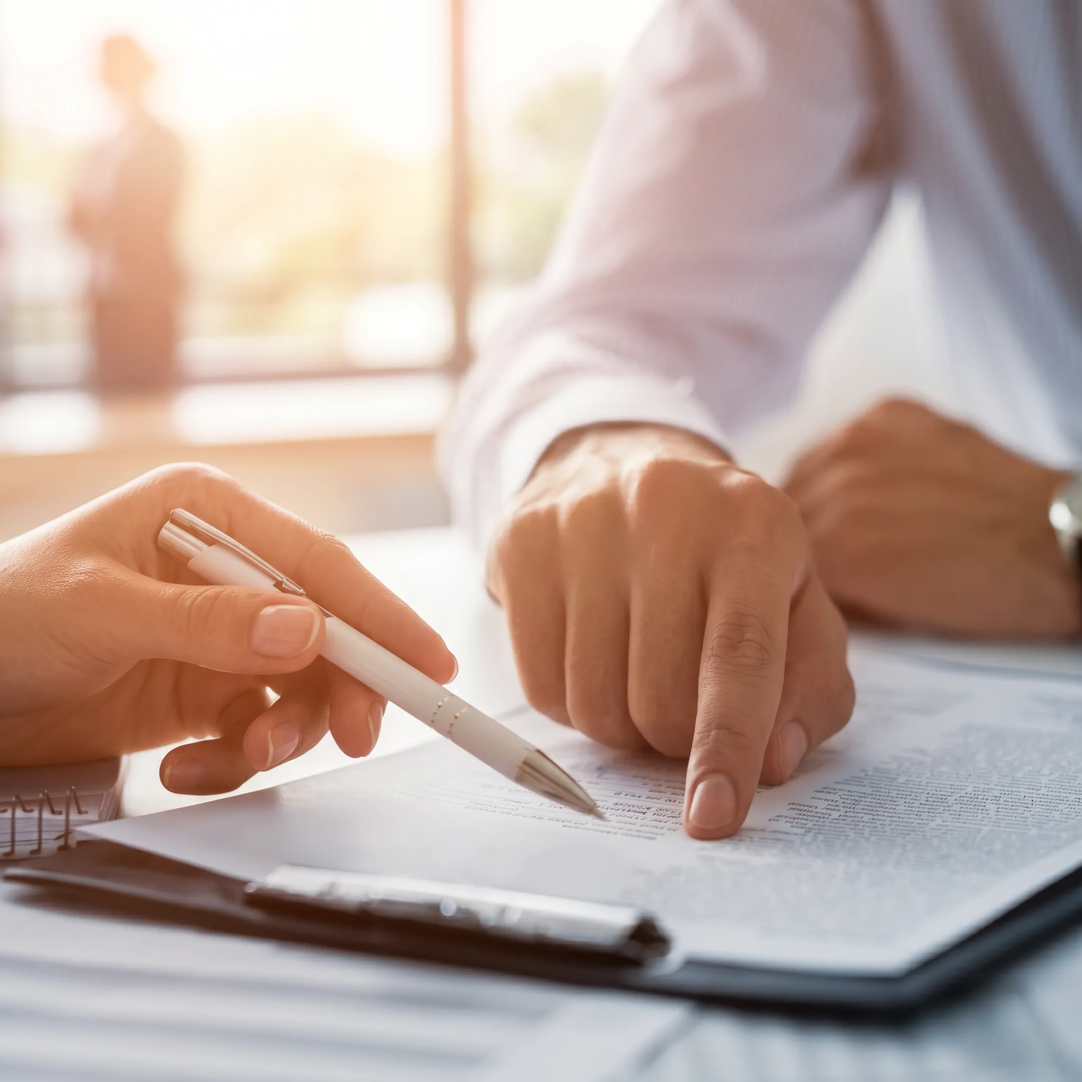 Financial advisor discussing 401(k) investment options with an employer