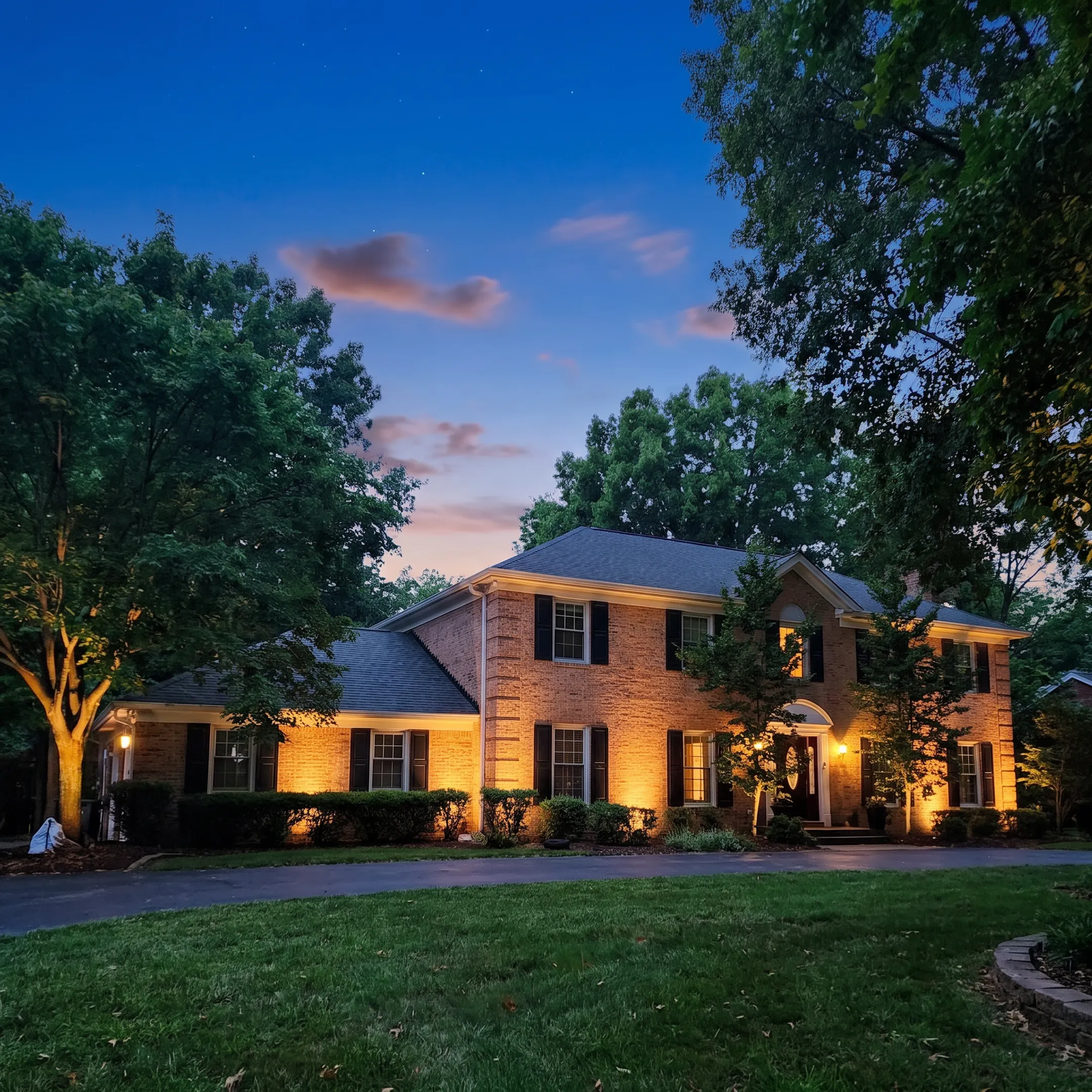 Designer planning low-voltage floodlight placement for a home