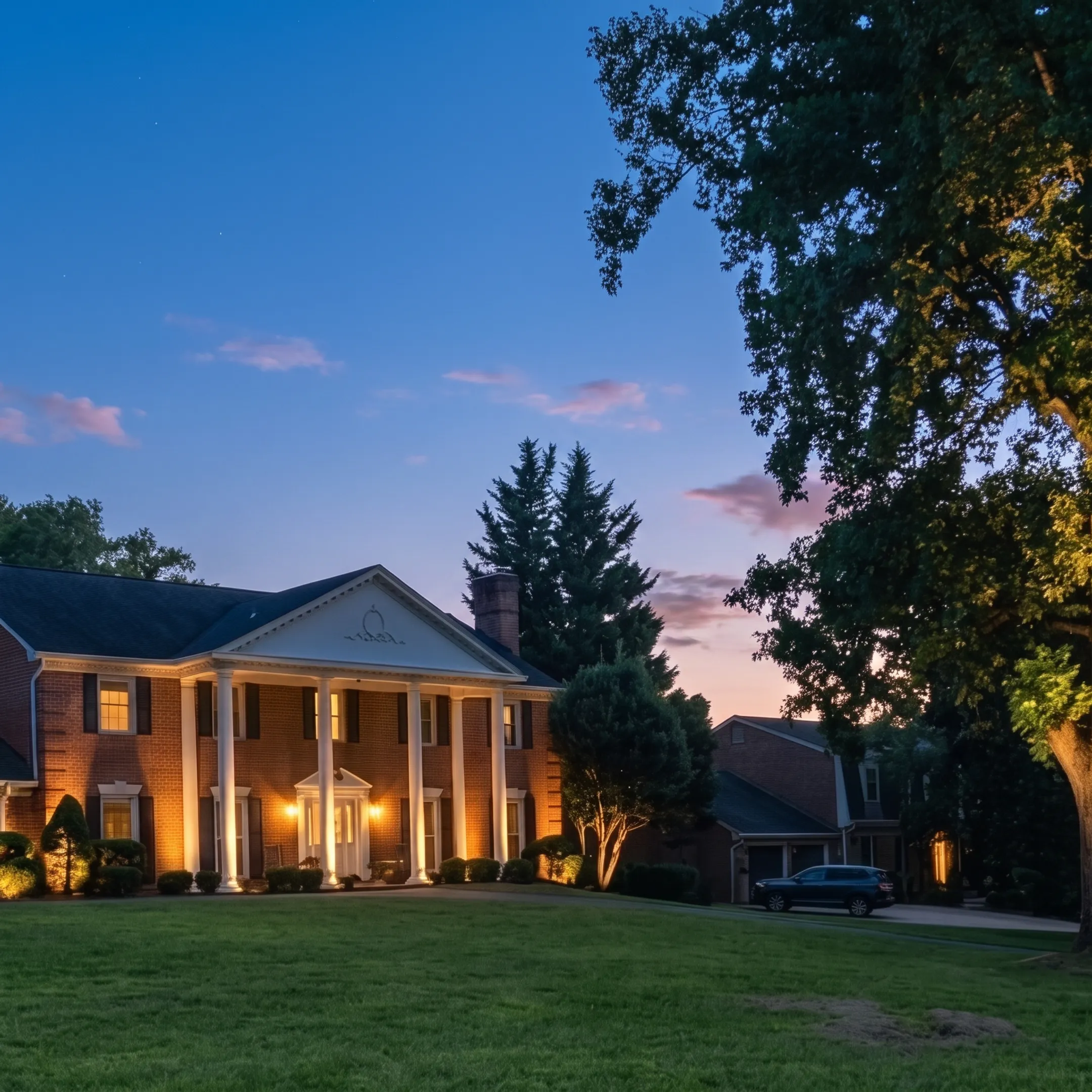 Designer planning outdoor landscape lighting