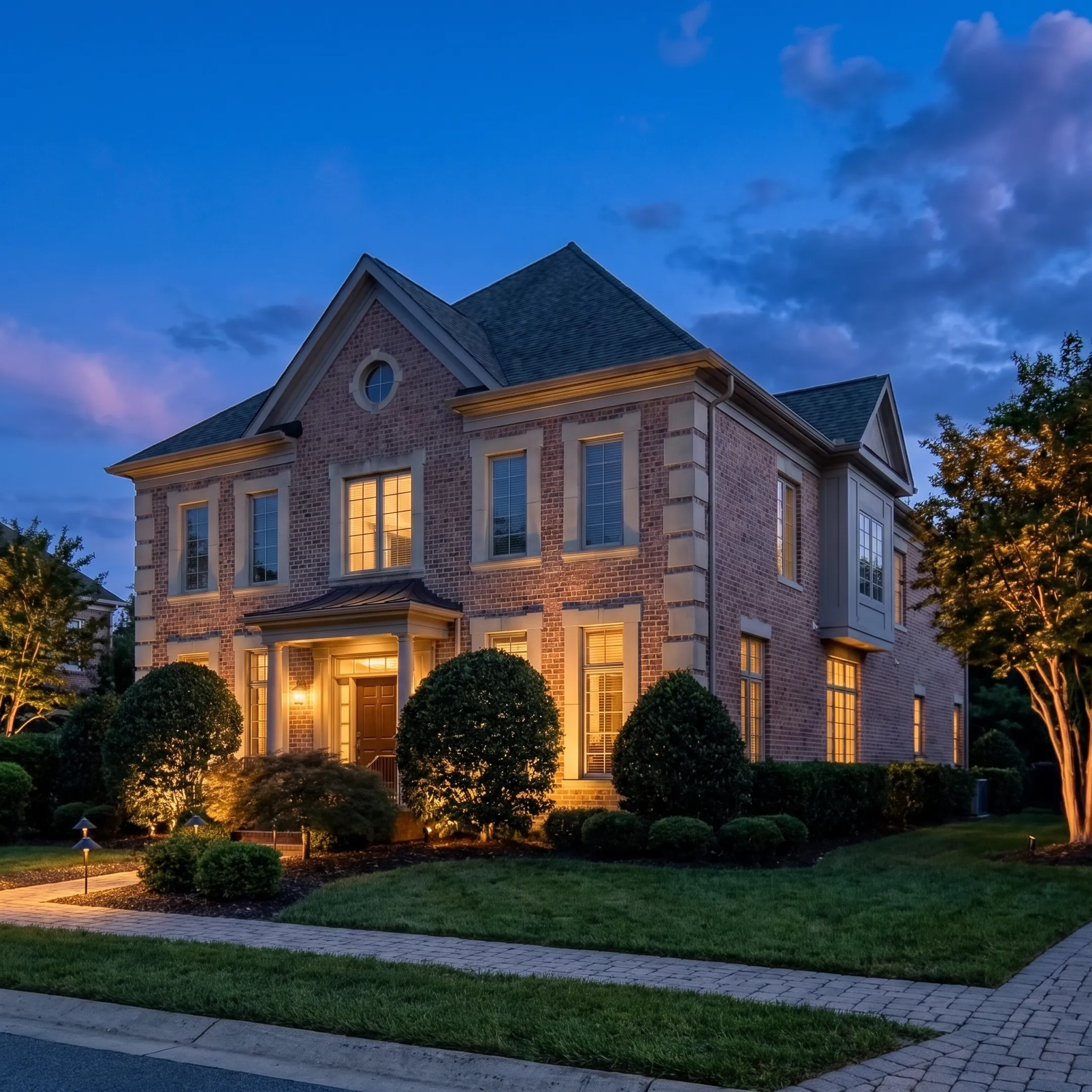 Designer planning low-voltage landscape lighting for a residence
