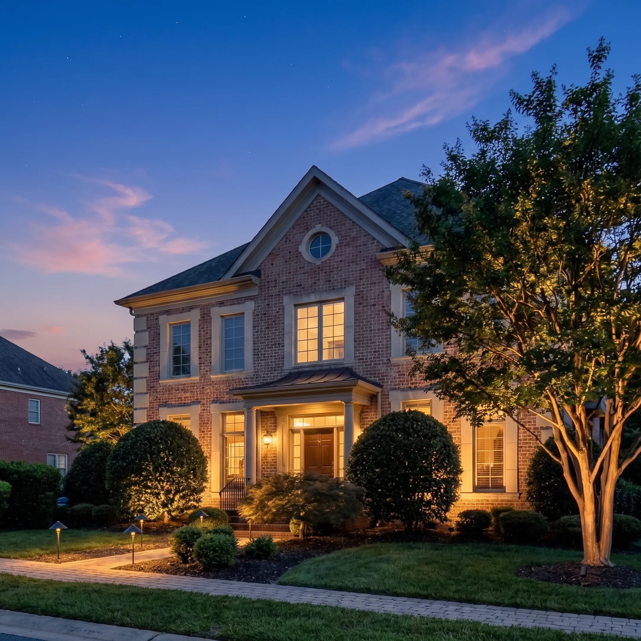 Designer planning post lights for a landscaped home