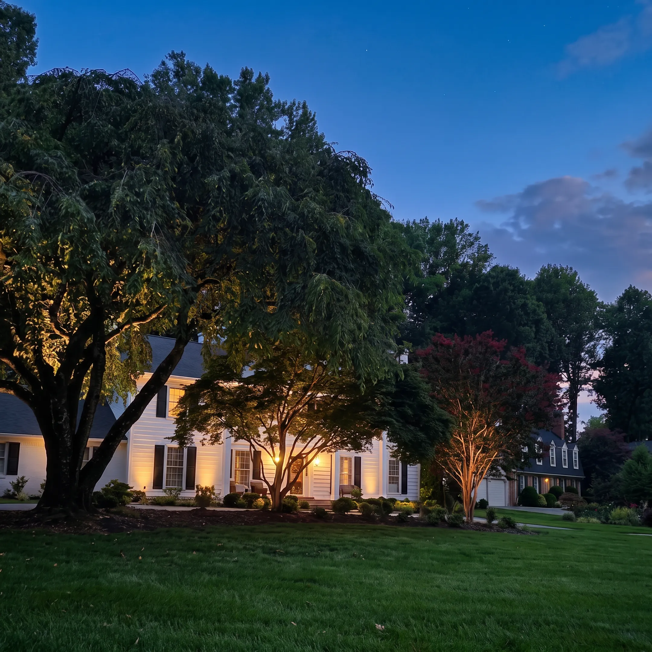 Designer planning low-voltage garden lighting