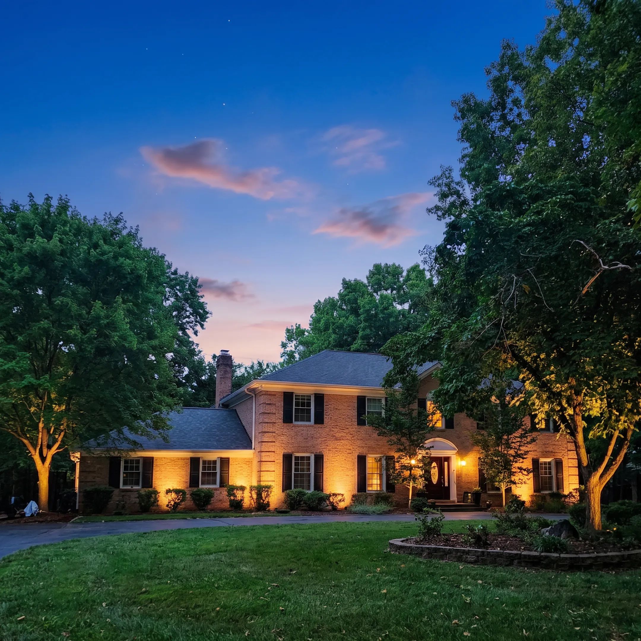 Designer planning low-voltage walkway lighting placement