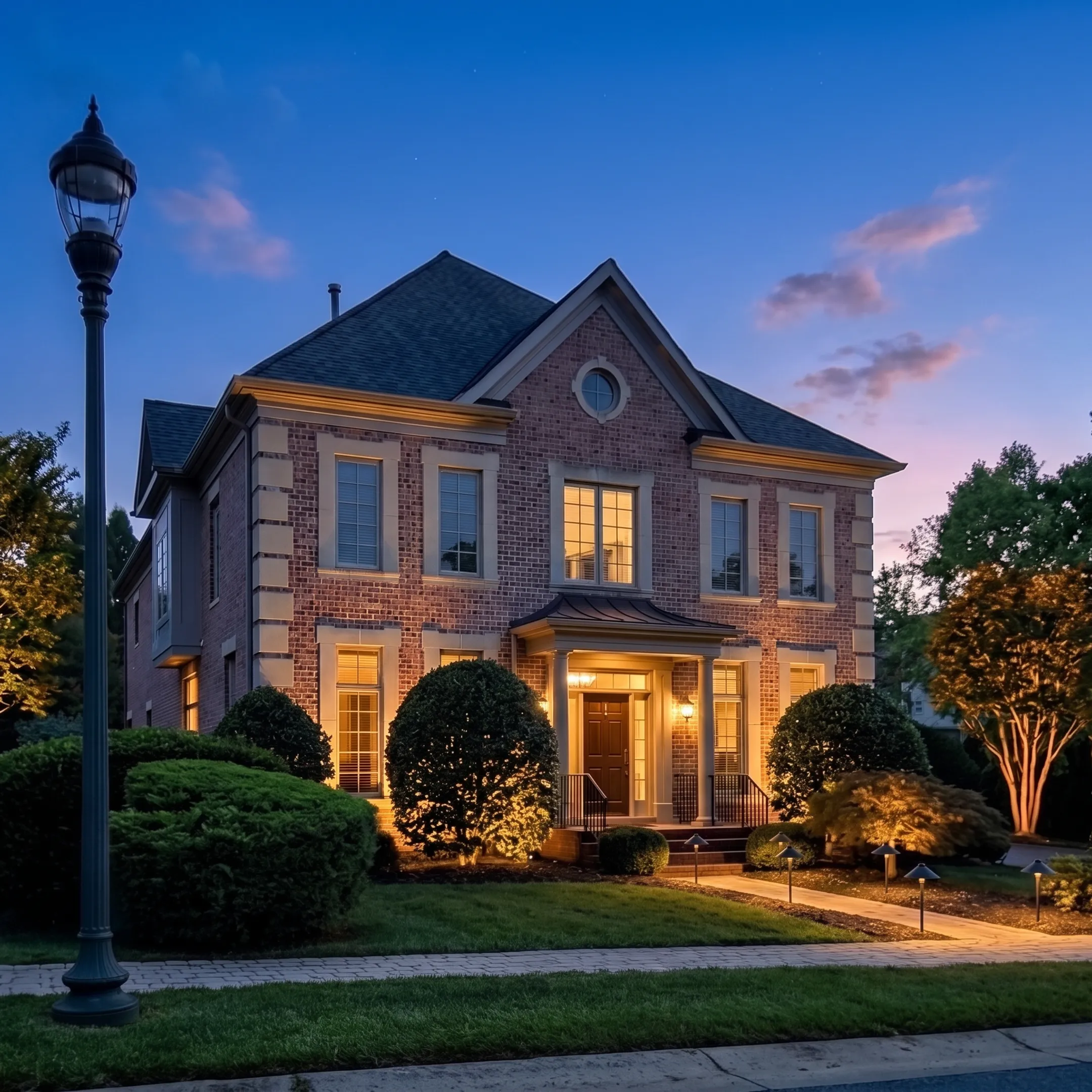 Landscape designer planning low-voltage exterior lighting
