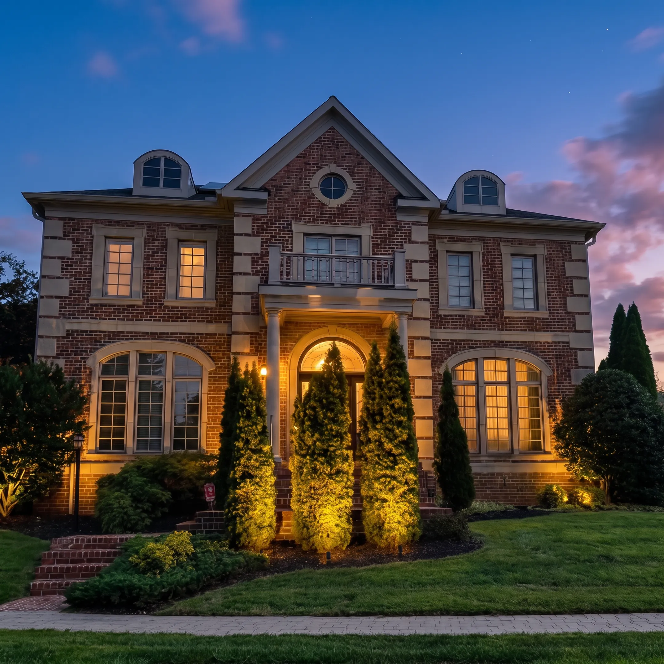 Designer planning exterior soffit lighting placement