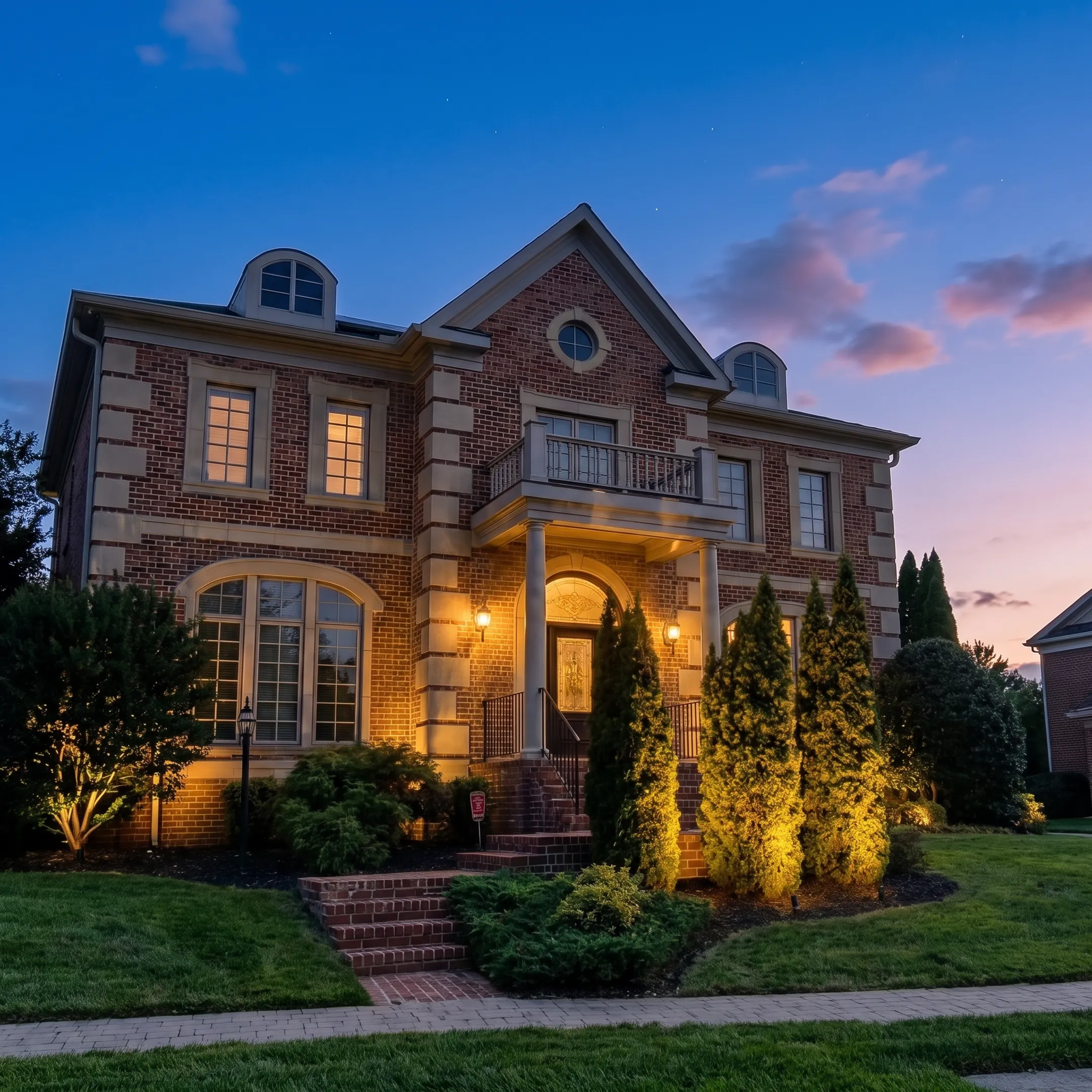 Designer planning low-voltage landscape lighting around a residence