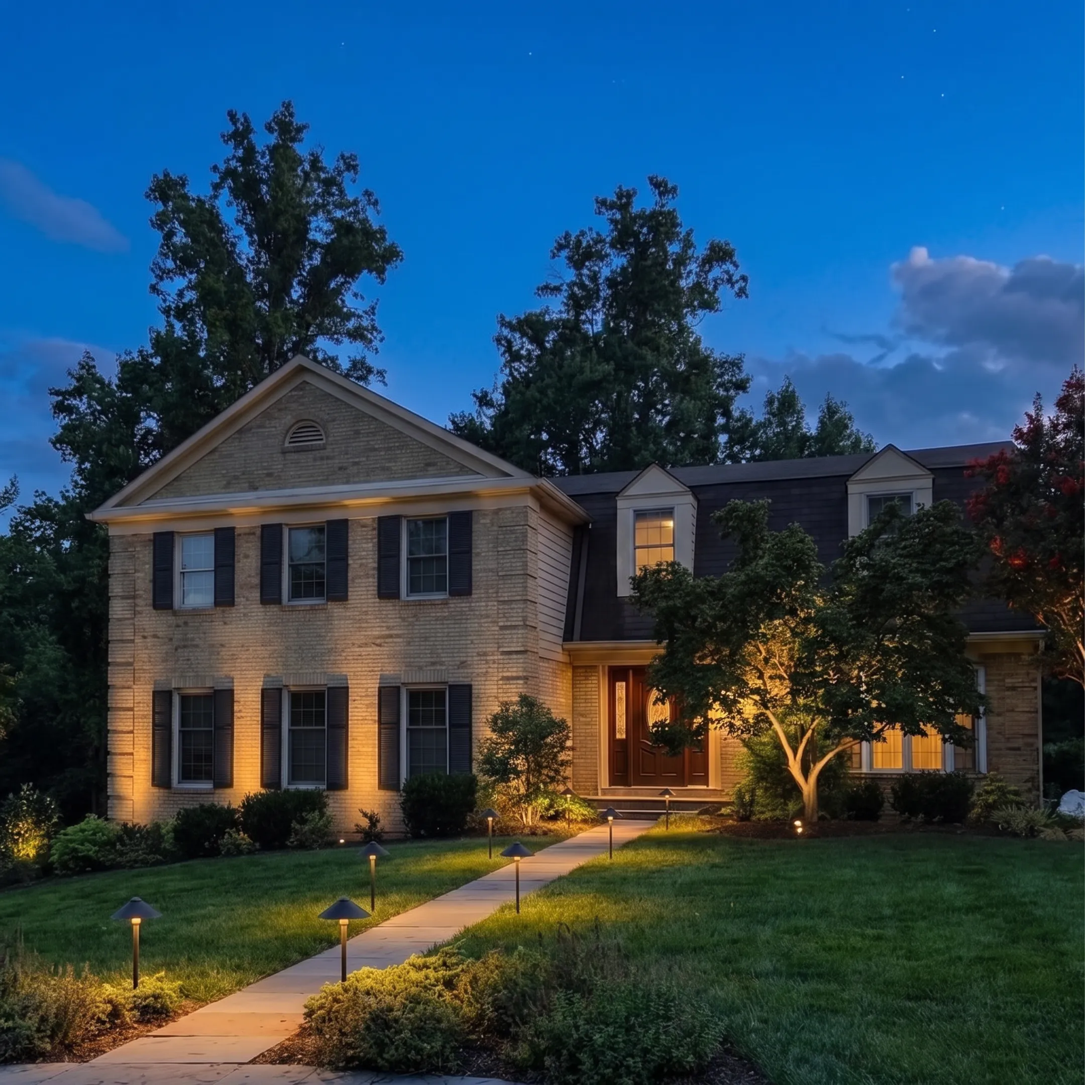 Designer planning wrought iron landscape lighting placement