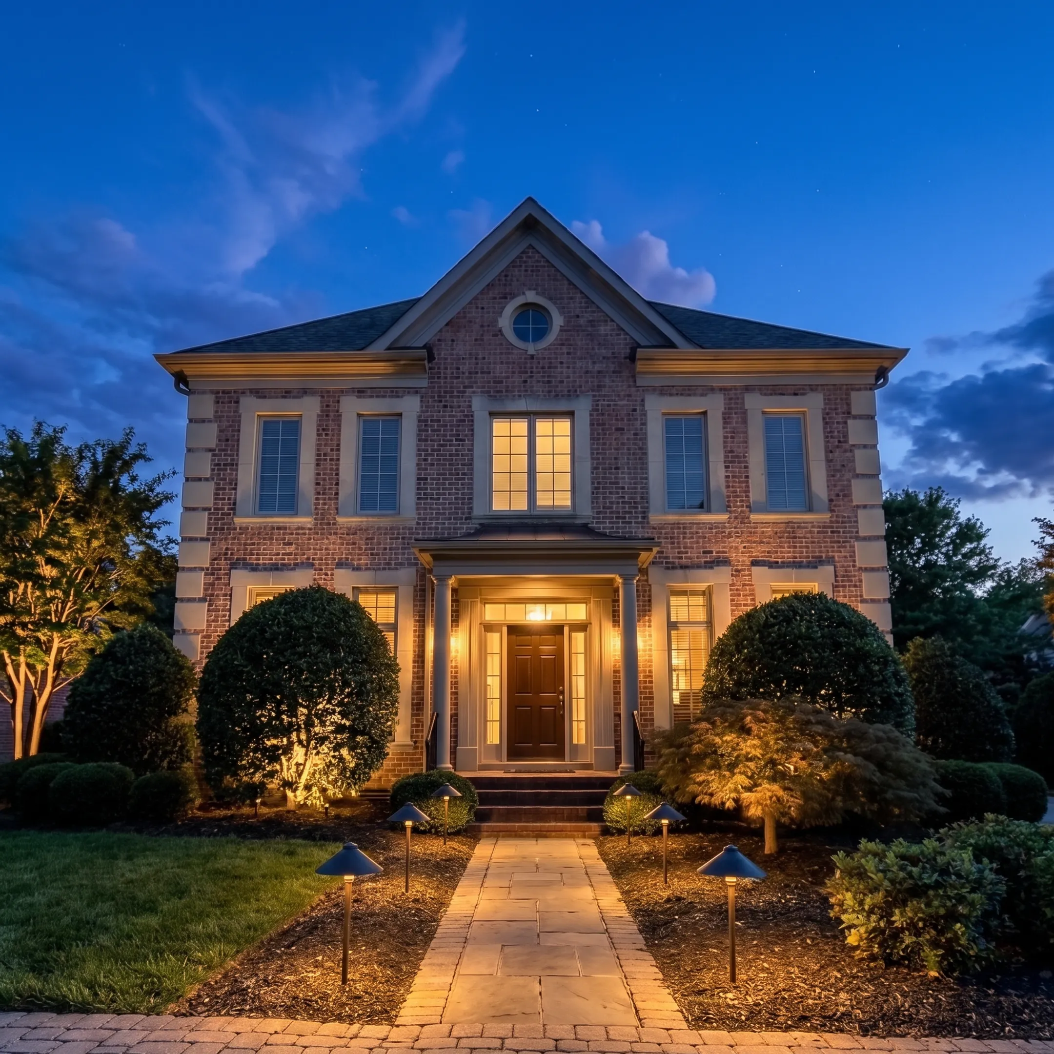 Designer positioning a low-voltage landscape uplight