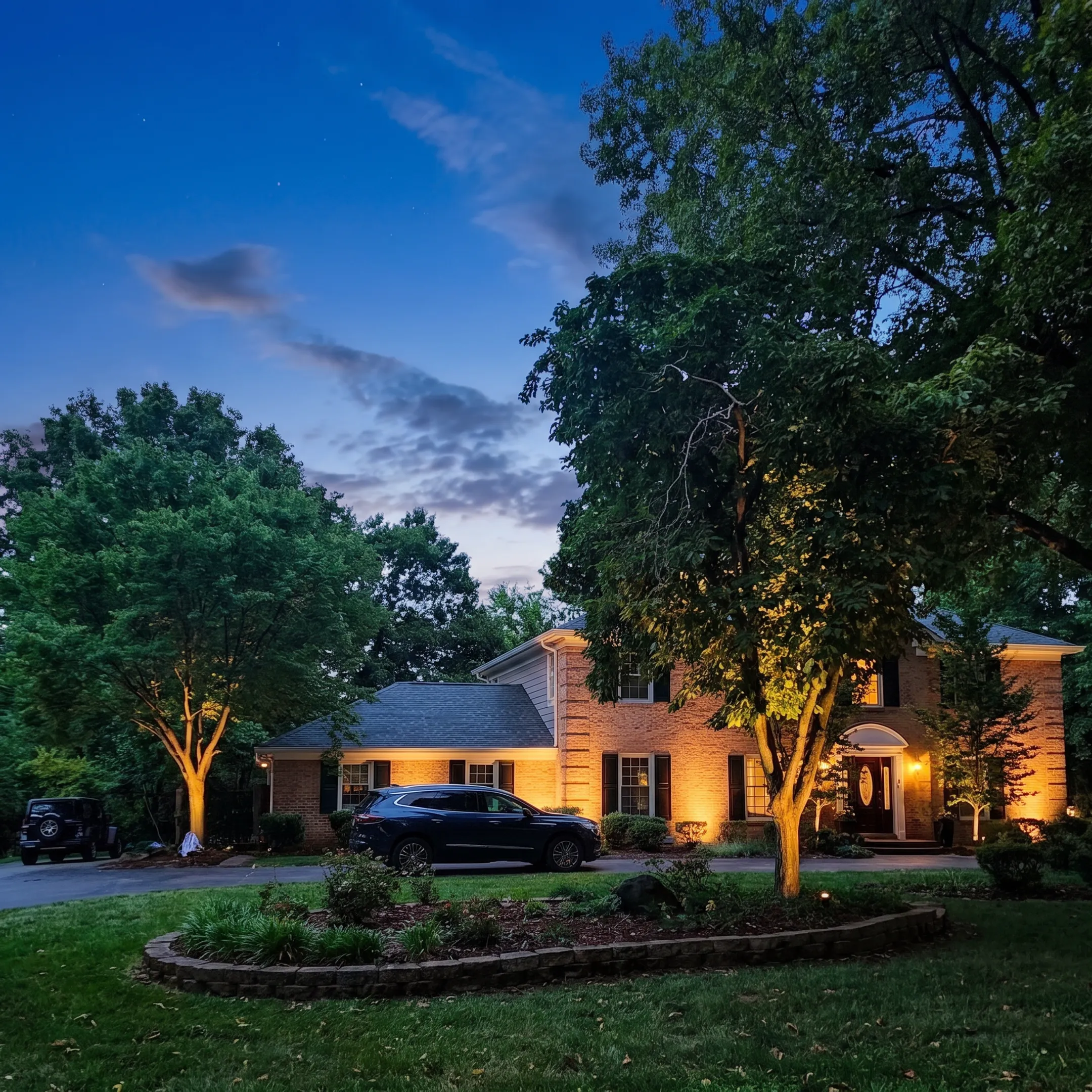 Designer planning bronze outdoor lighting around a home
