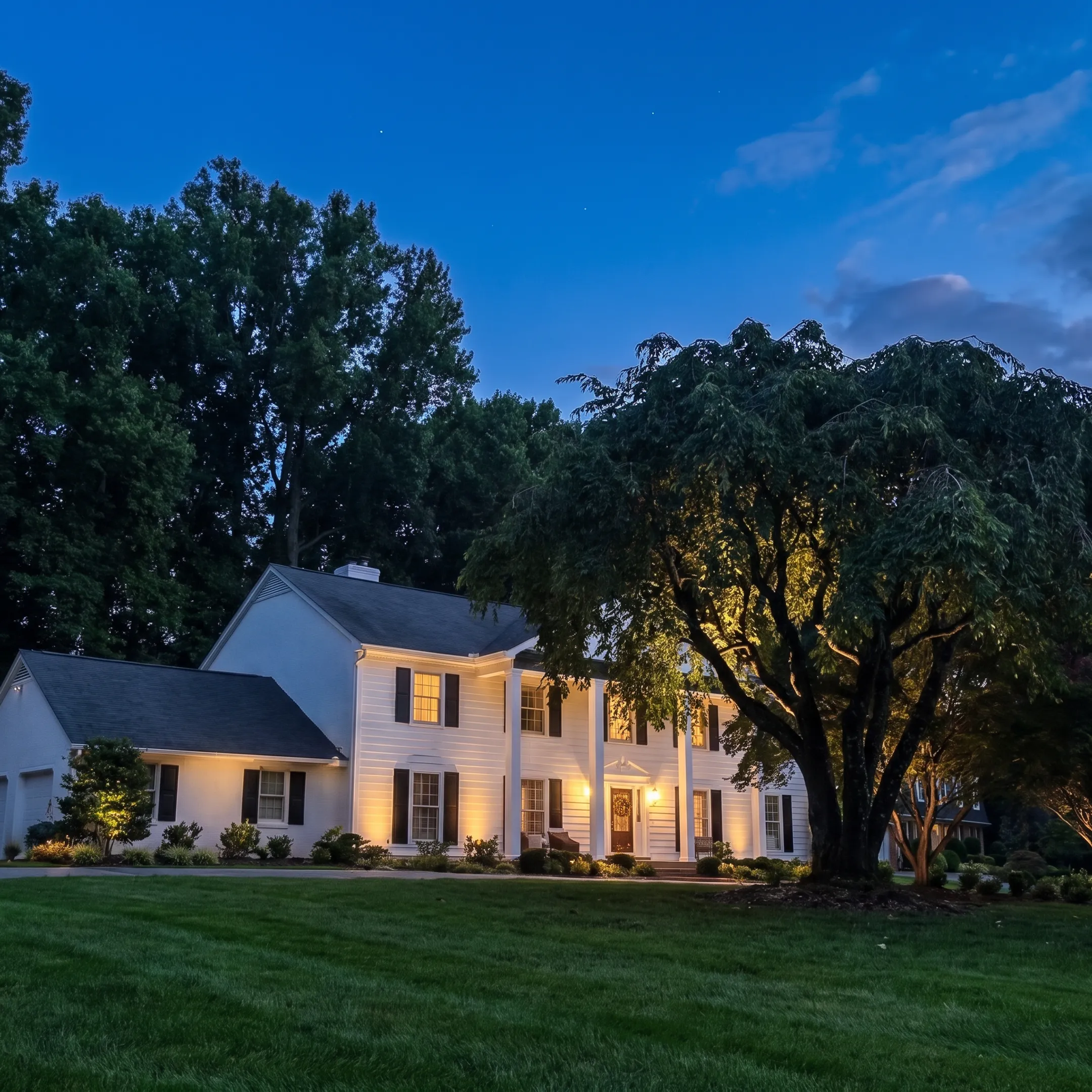 Designer planning outdoor event lighting
