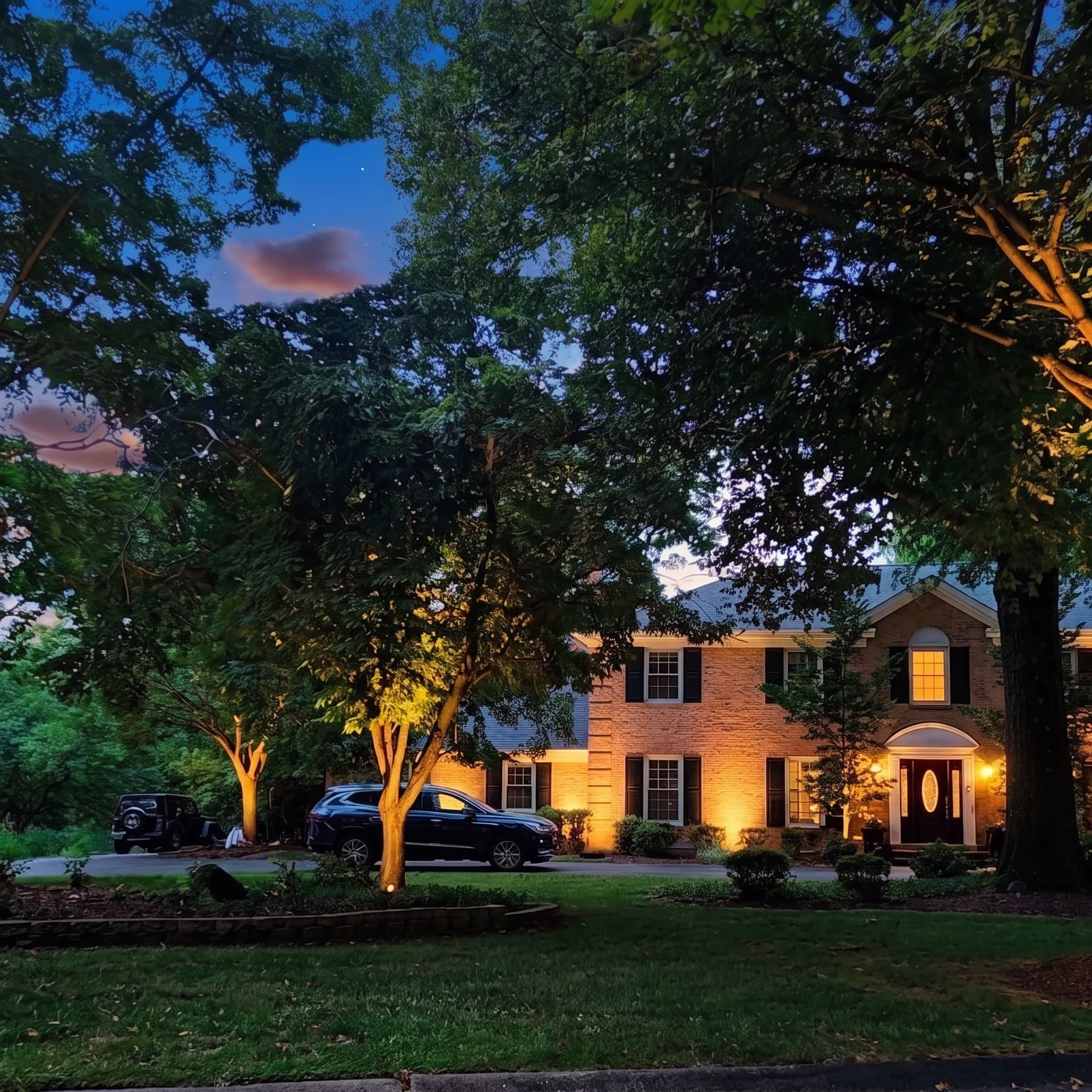 Designer planning low-voltage pond lighting