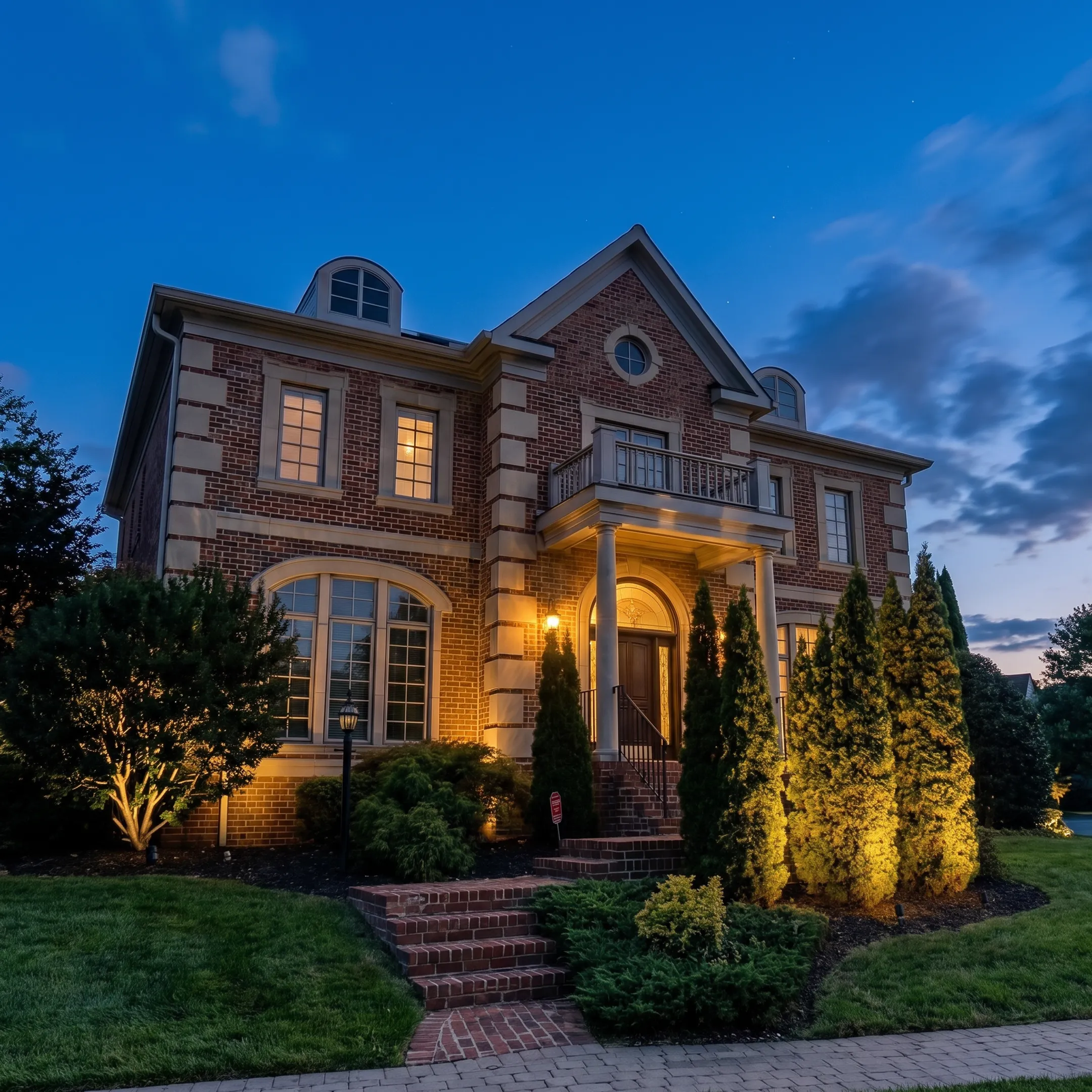 Designer planning low-voltage outdoor security lighting