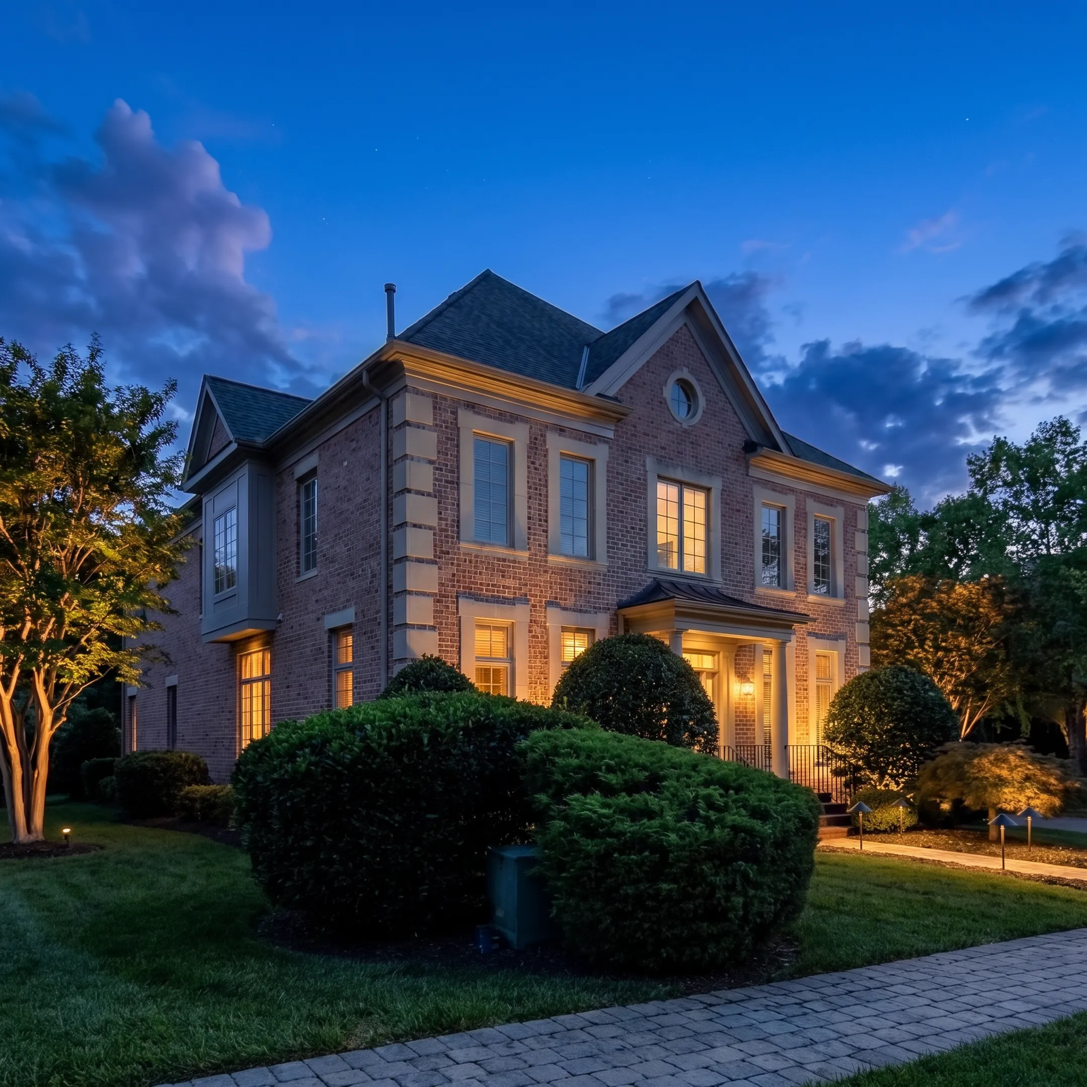 Designer planning low-voltage exterior lighting at a residence