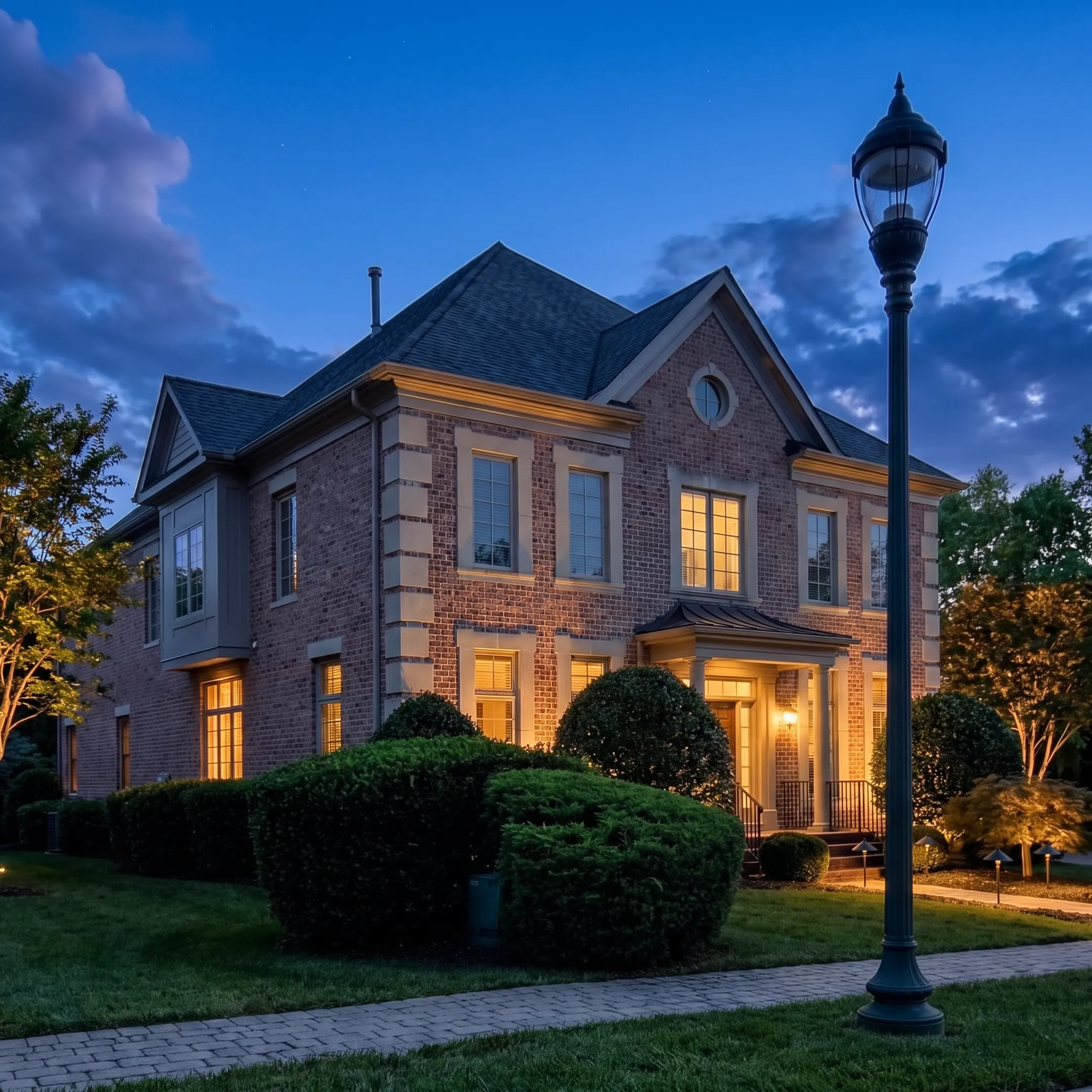 Designer planning lighting for an outdoor staircase