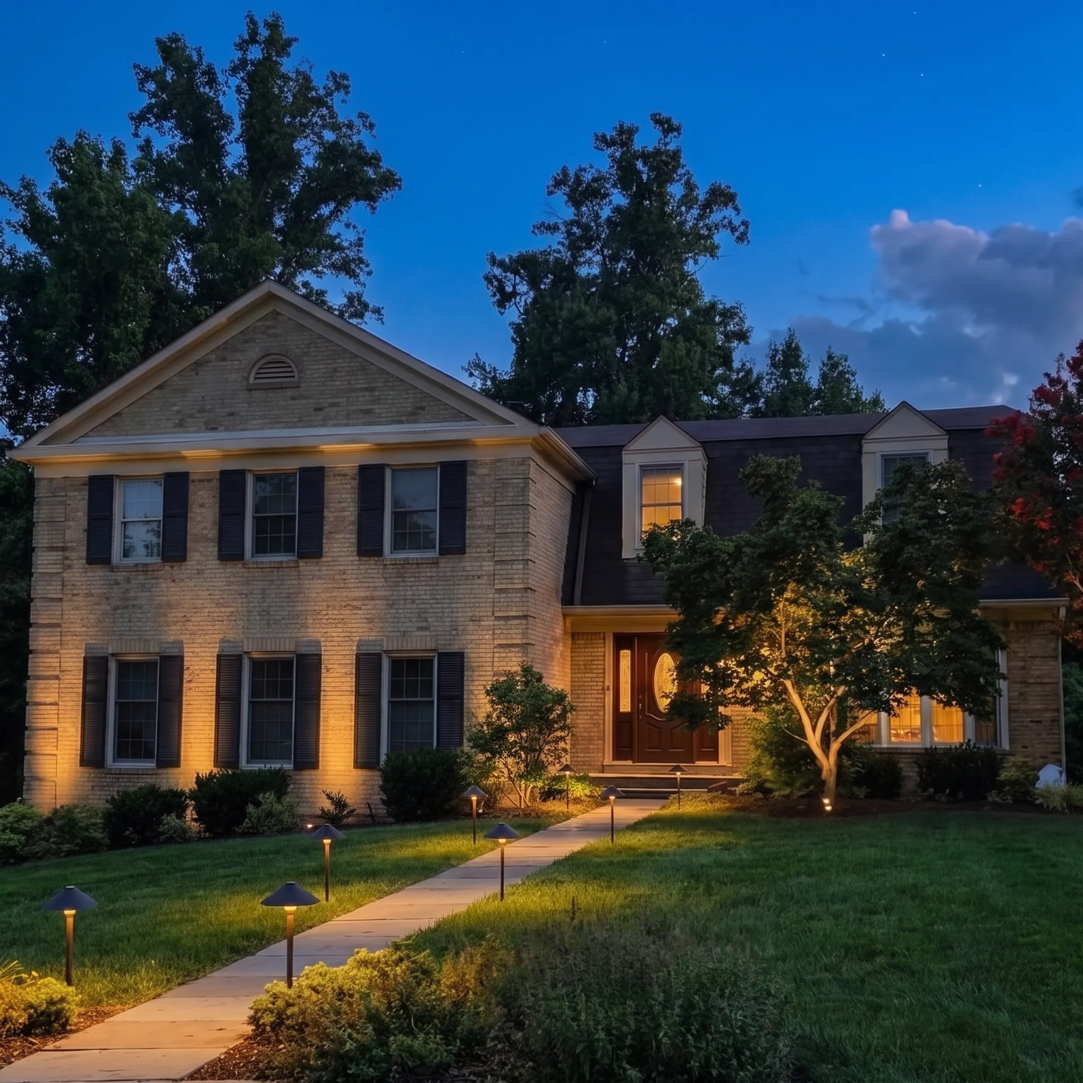 Designer planning low-voltage driveway pillar lighting
