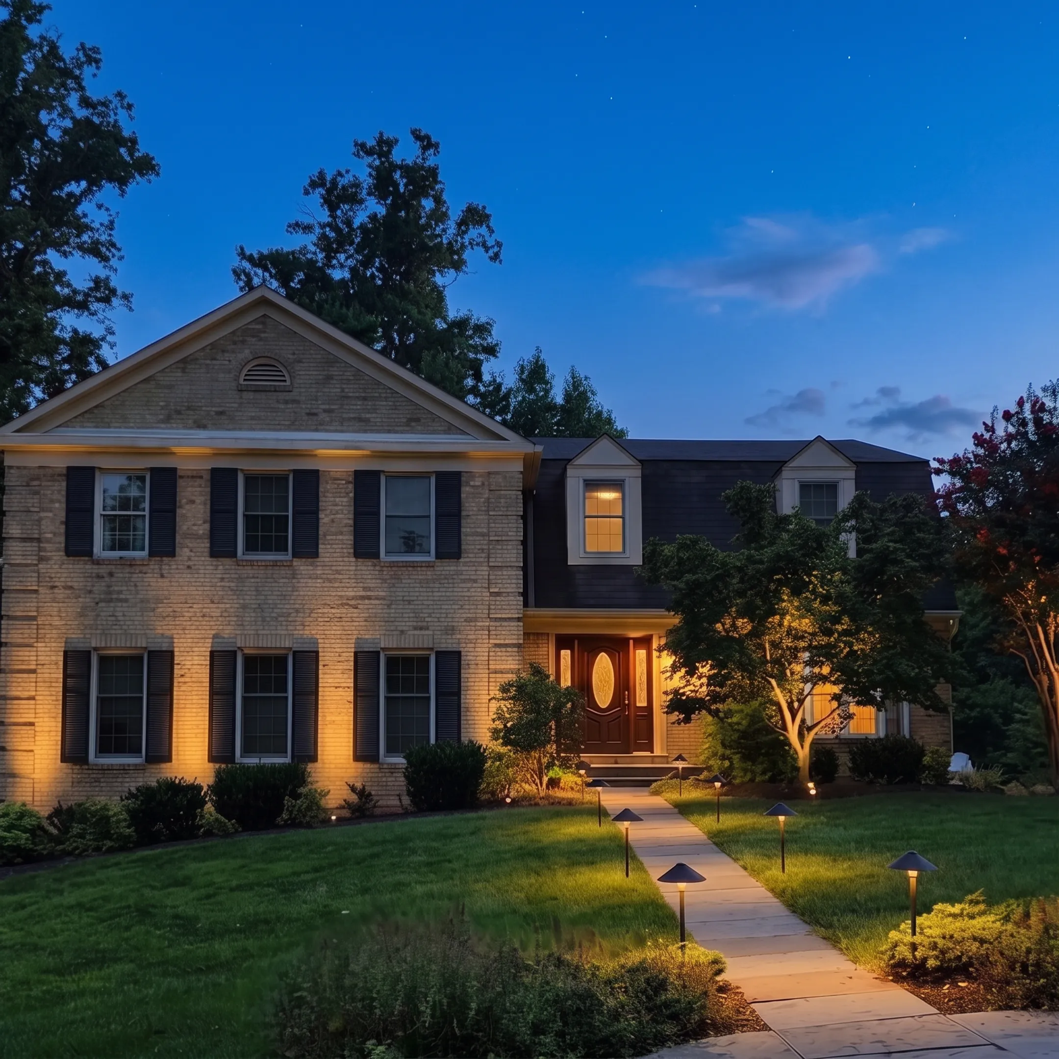 Designer planning lights for a backyard water feature