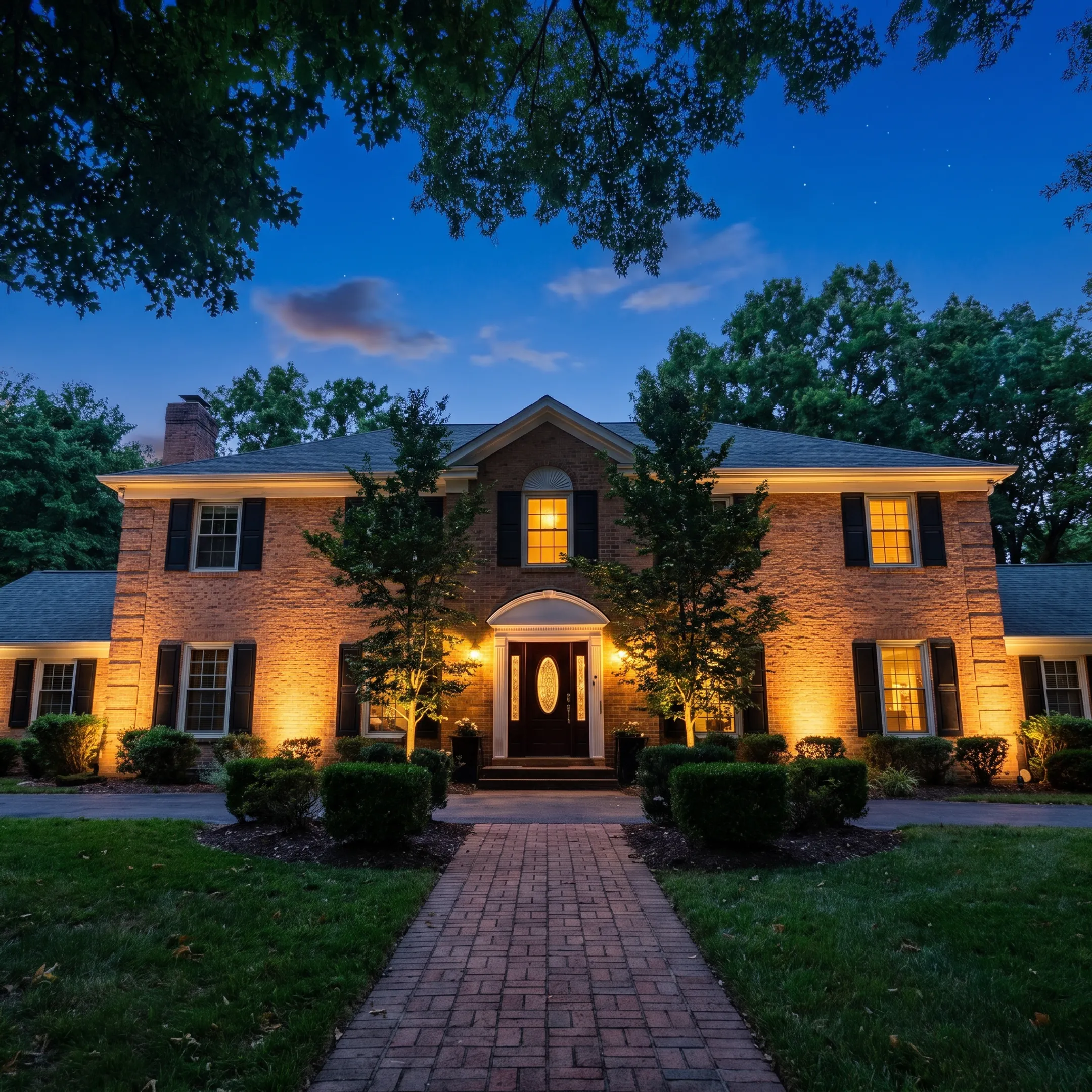 Designer planning low-voltage landscape lighting for a residential yard