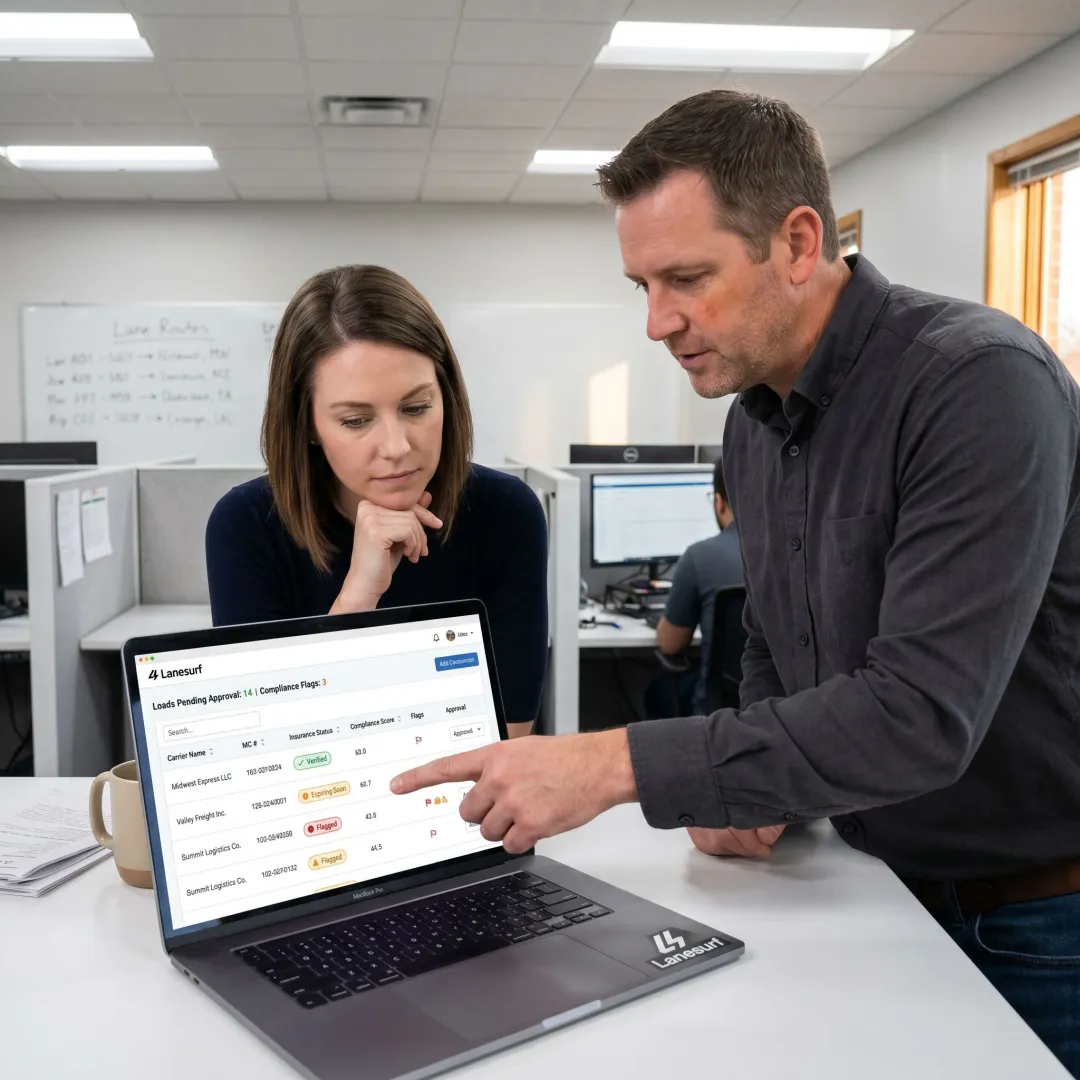 Carrier vetting workflow dashboard