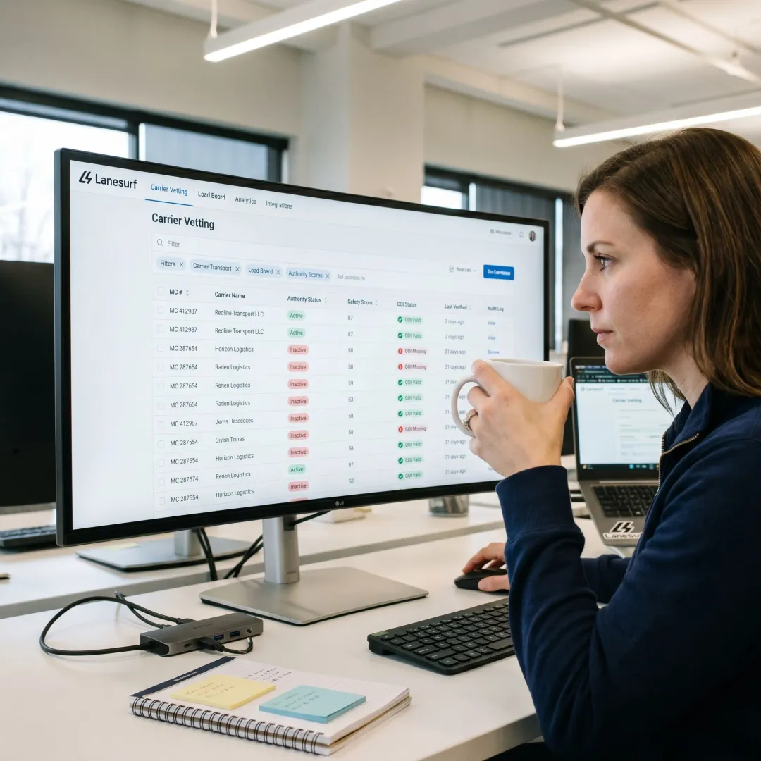 Carrier compliance workflow dashboard