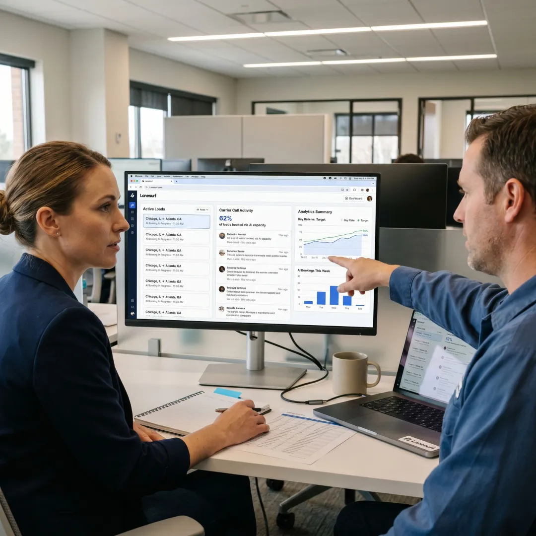 AI logistics workflow process dashboard