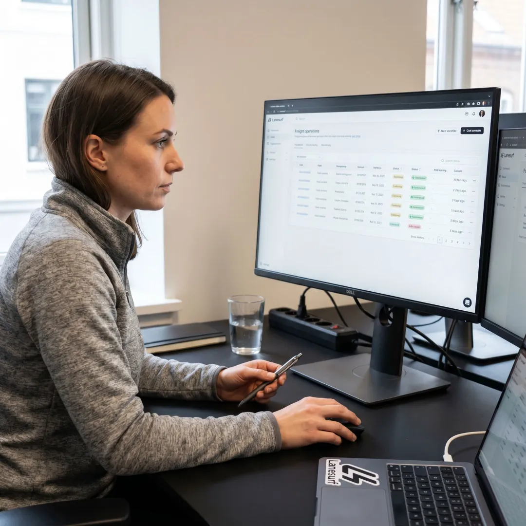 AI freight operations workflow dashboard