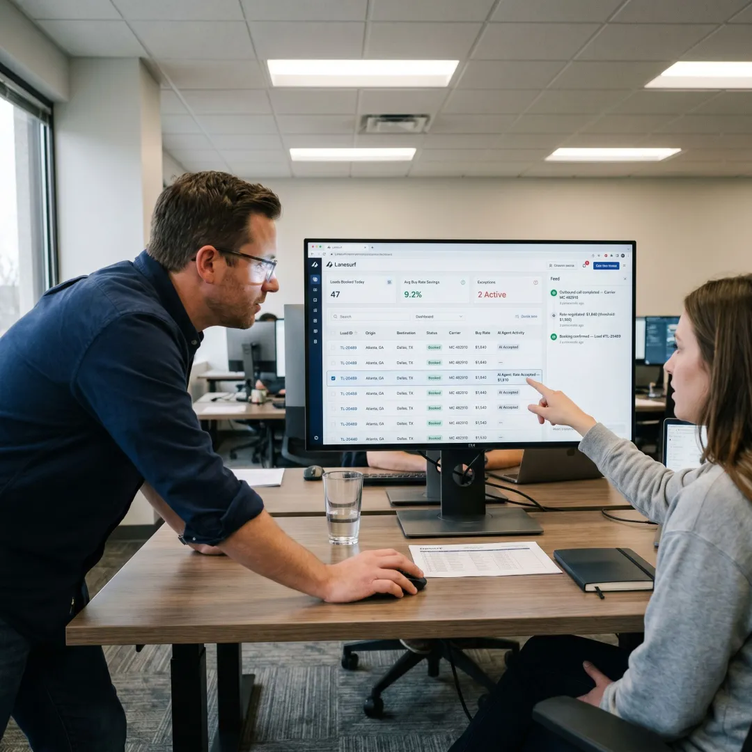AI freight load management workflow dashboard