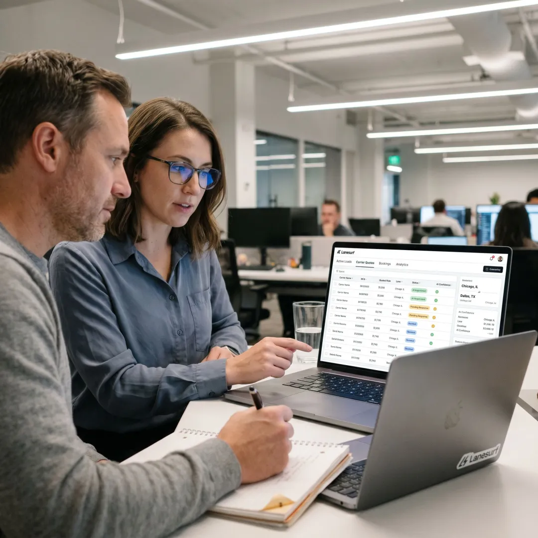 Freight quote workflow dashboard