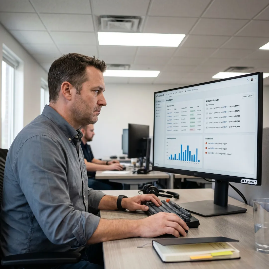 AI freight software dashboard for 3PL operations