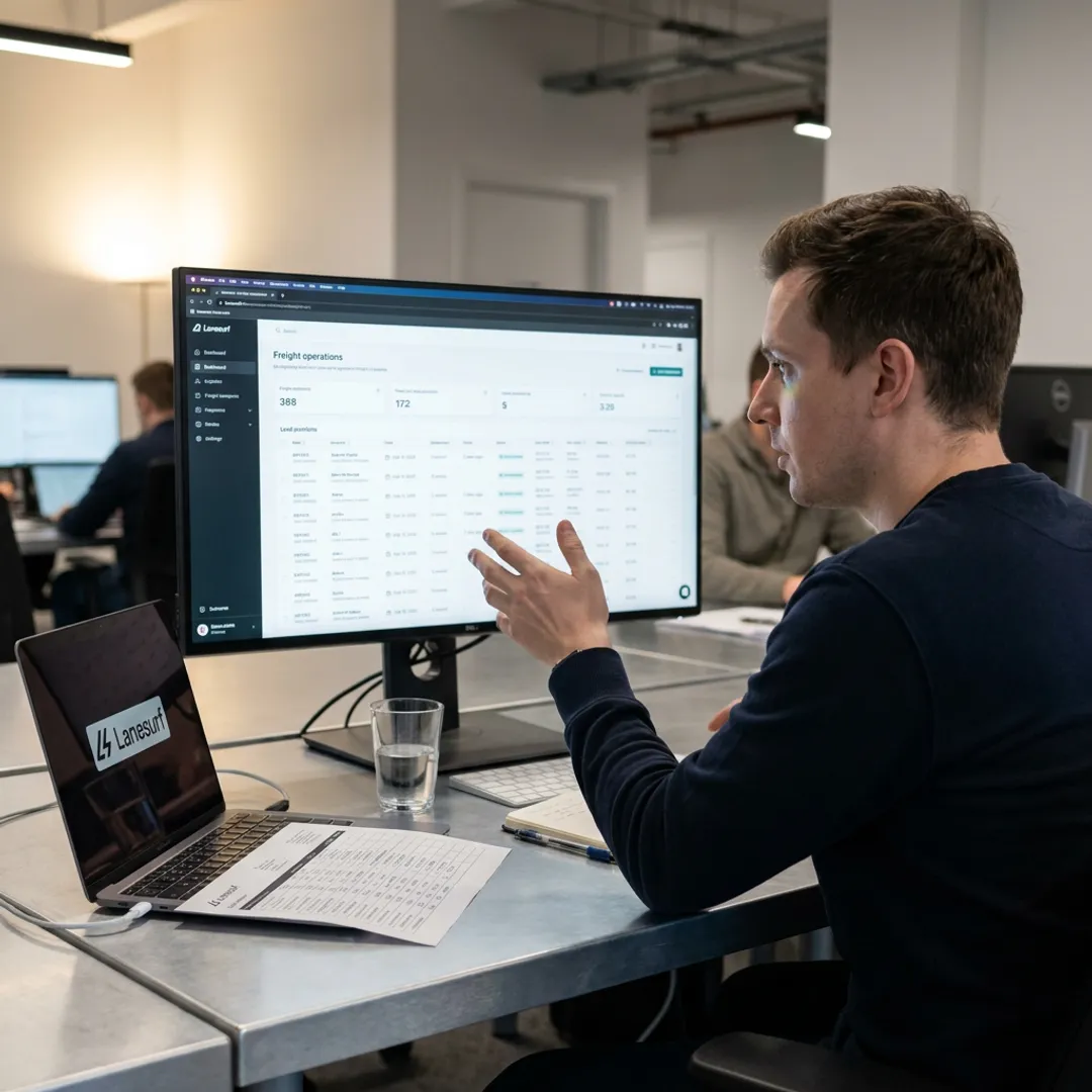 AI freight calling workflow dashboard