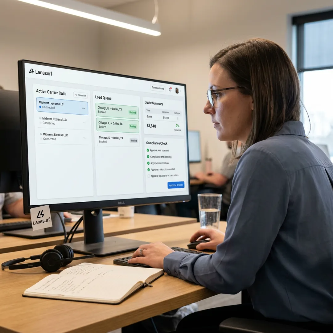 AI freight dispatcher workflow dashboard