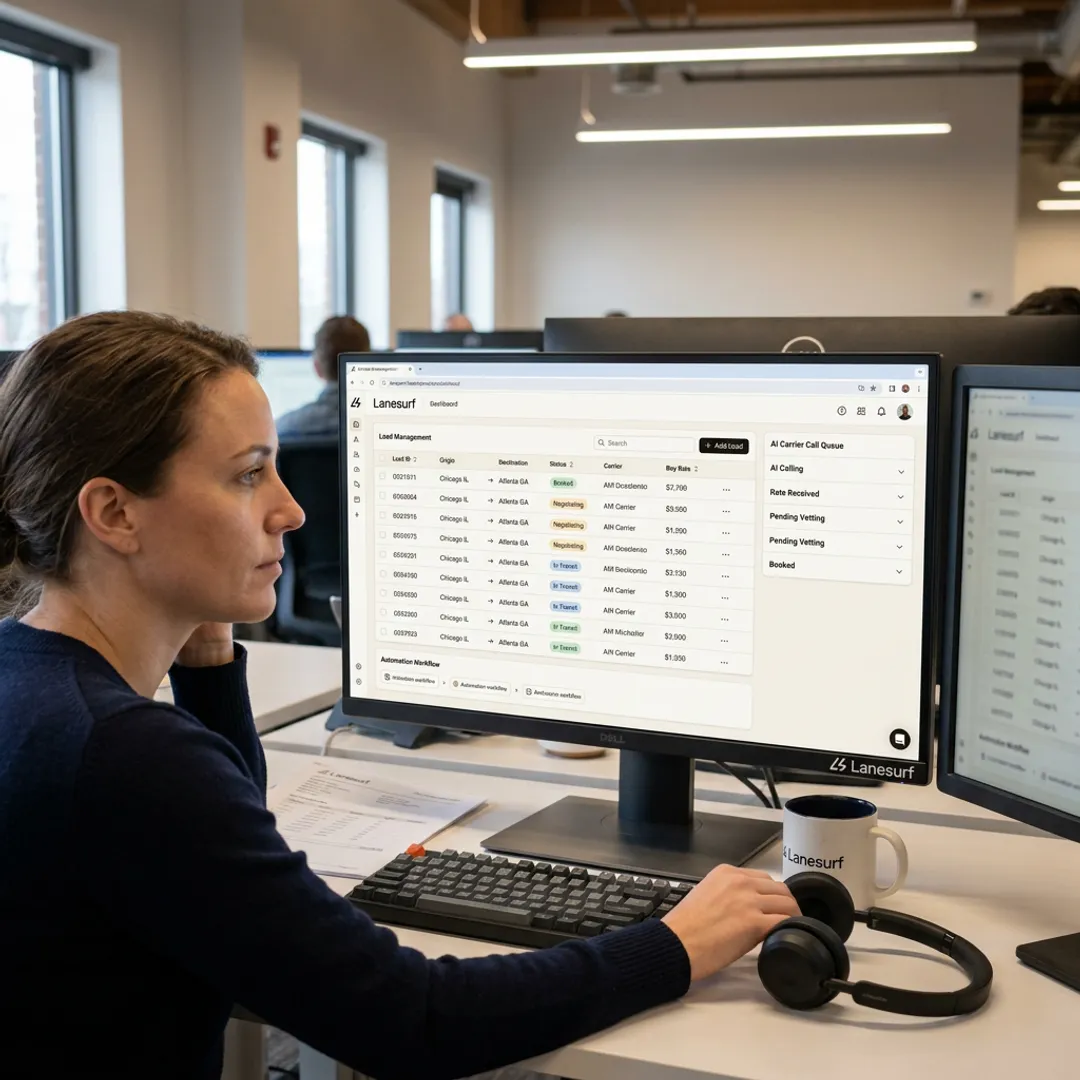 Freight broker operations dashboard