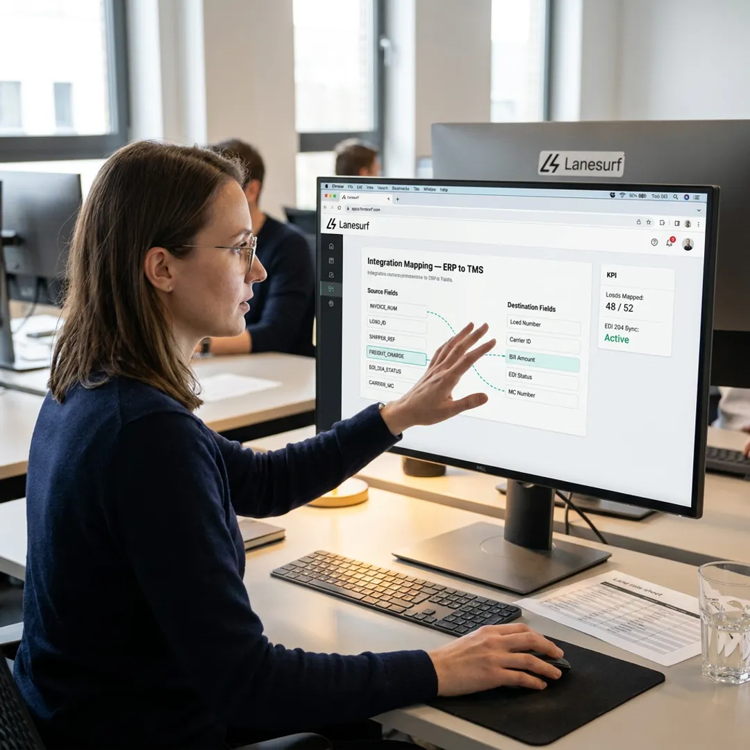 Freight ERP integration planning dashboard