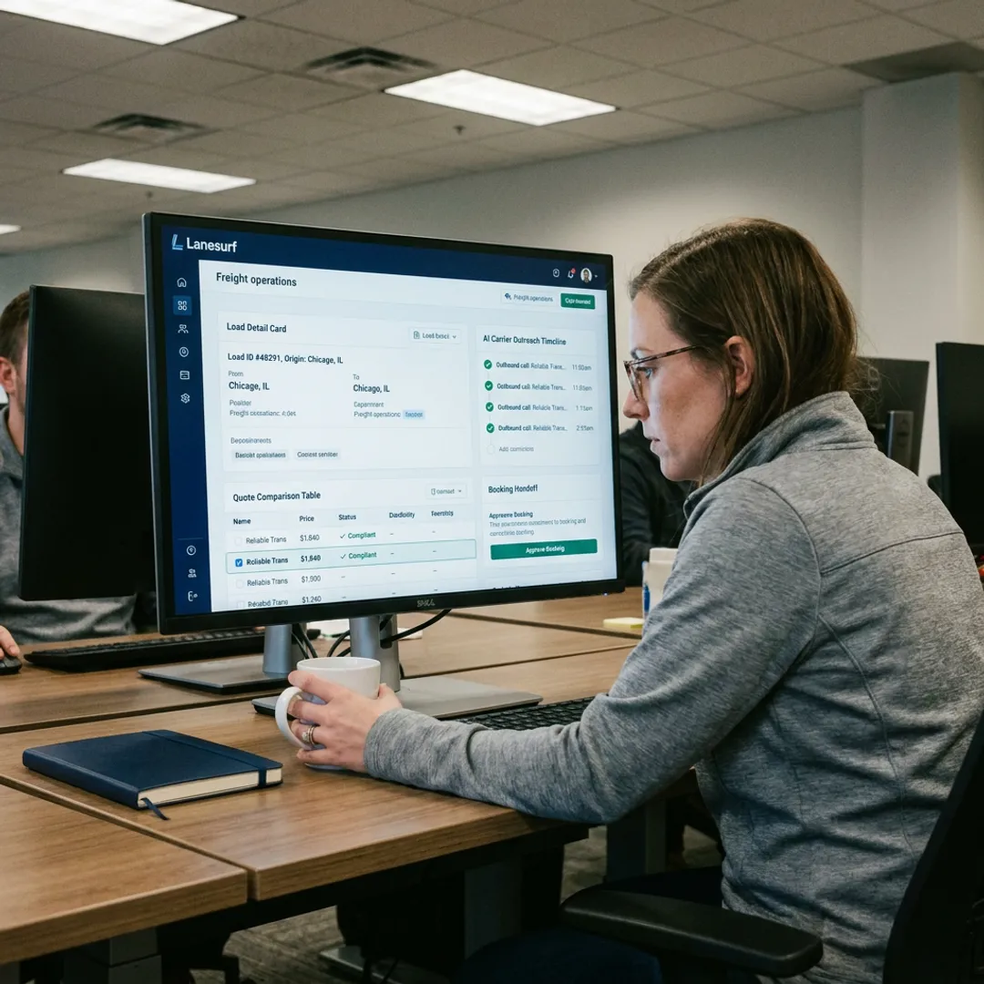 AI freight dispatch workflow dashboard