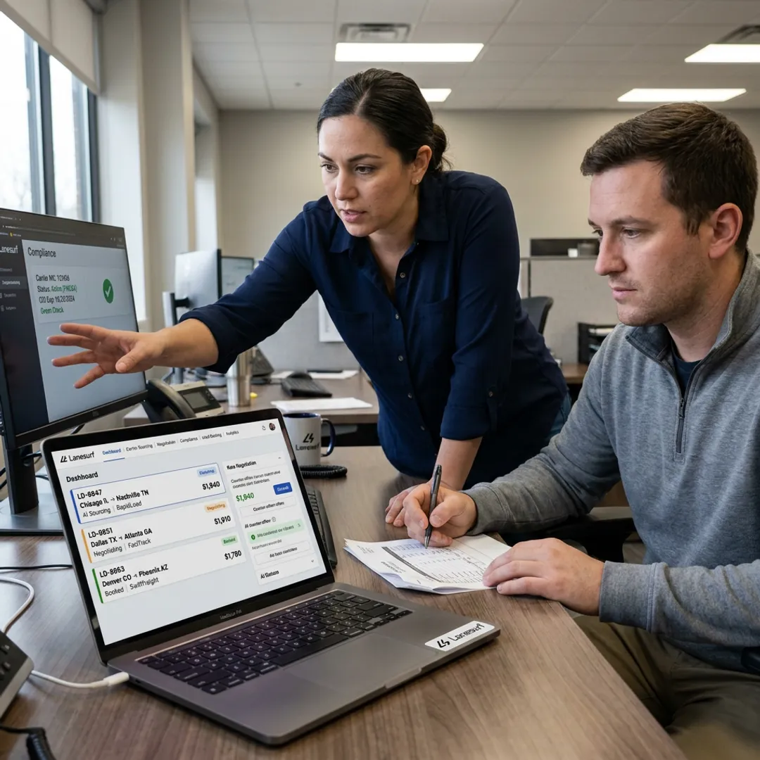 AI freight workflow from carrier sourcing to booking