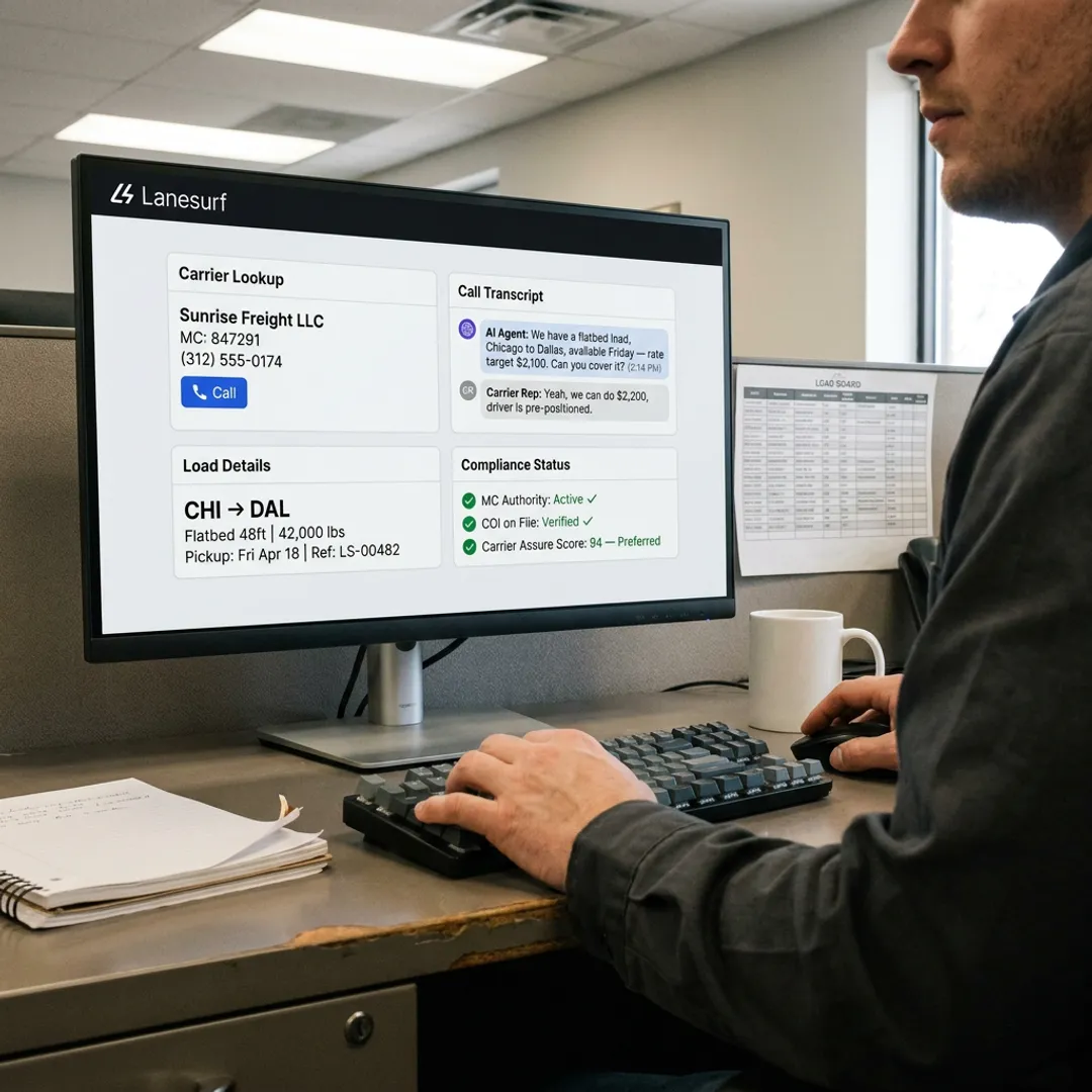 Carrier call lookup dashboard