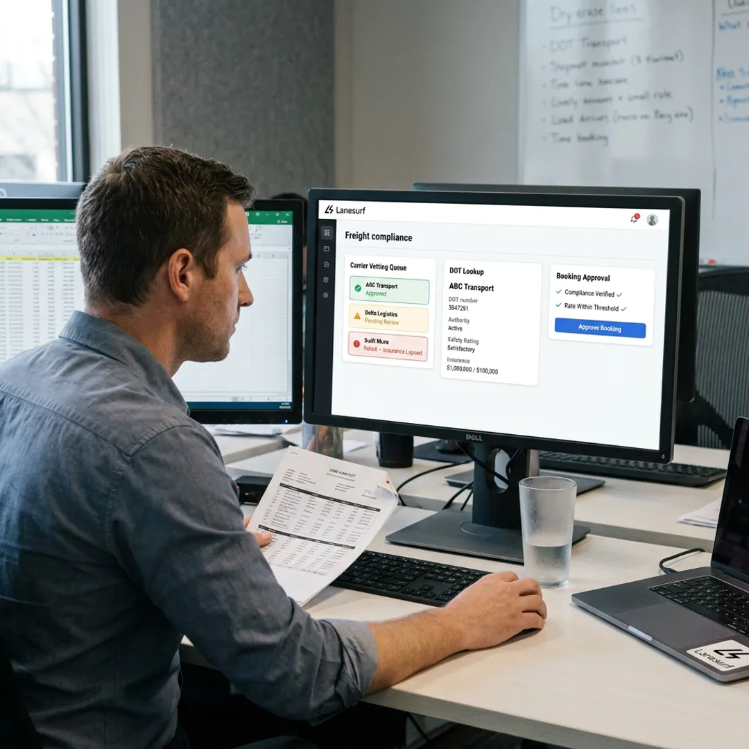 Carrier compliance workflow dashboard