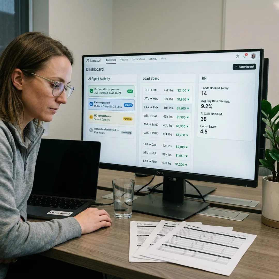 AI freight automation dashboard