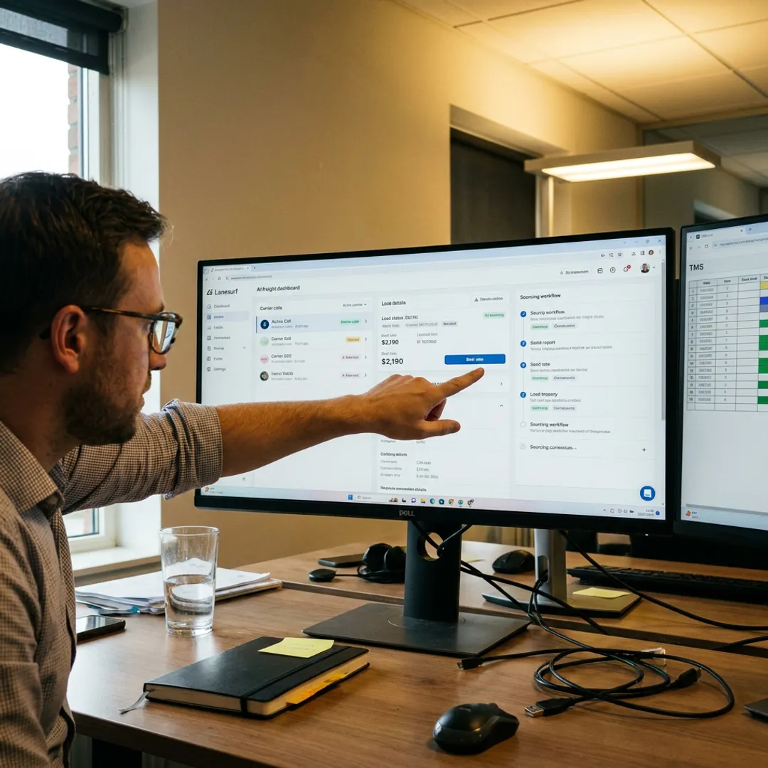 AI freight voice agent managing carrier calls