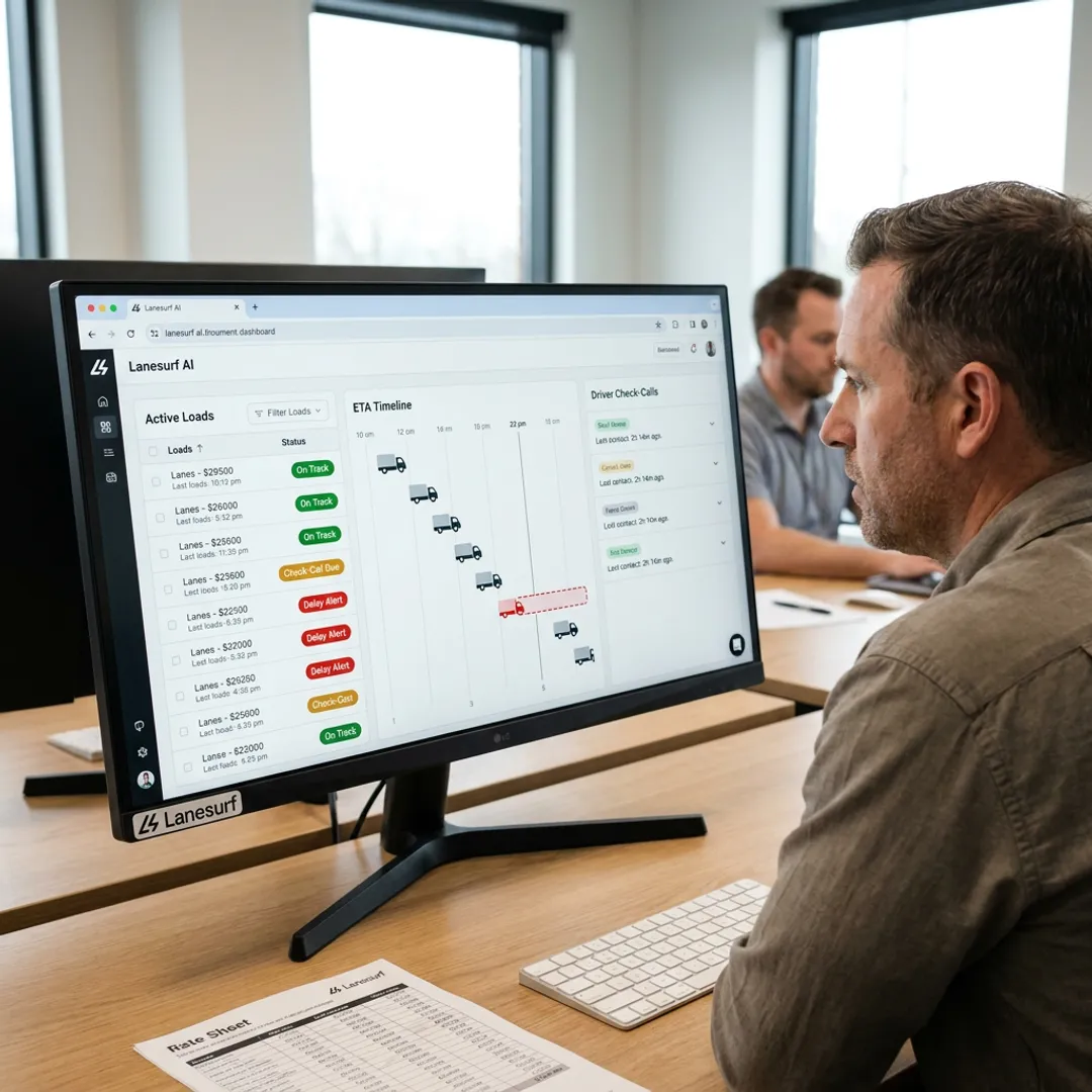 AI load tracking dashboard for freight brokers