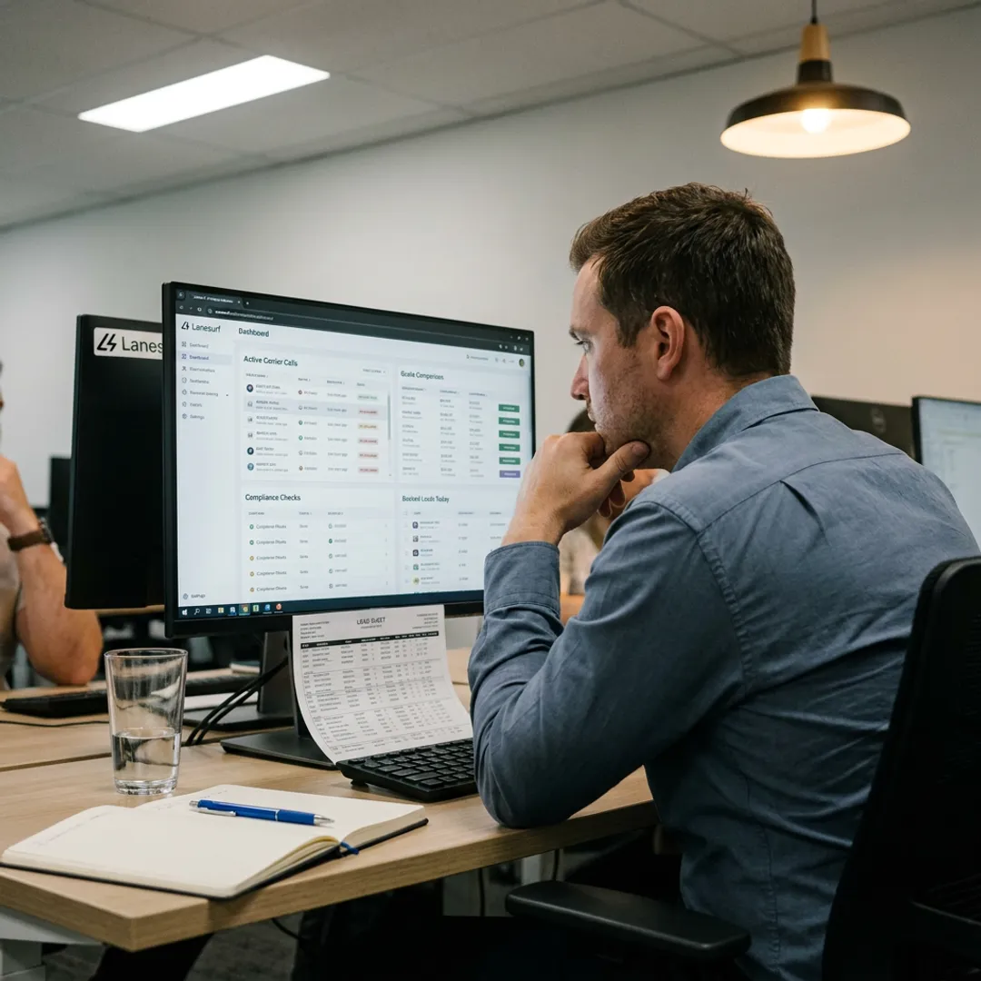 AI freight agent managing carrier calls and booking workflow